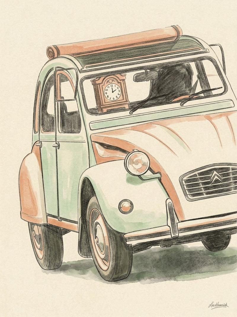 1983 Citroën 2CV mid-corner on Lime Rock Park's main circuit during a parade lap.