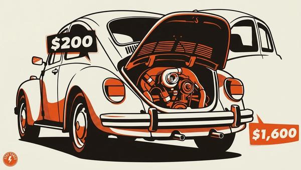 Tony Angelo's turbocharged 1972 VW Super Beetle build.