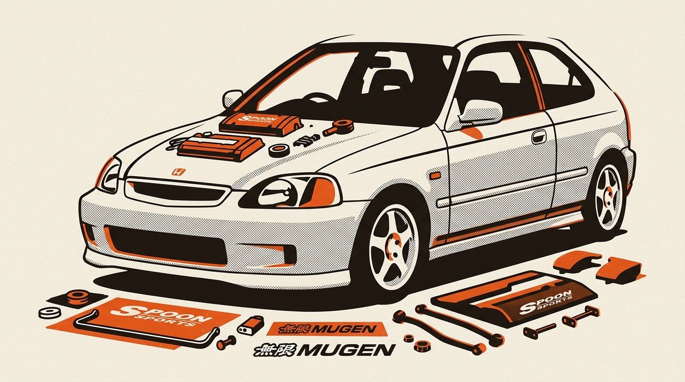 Golden Era Honda Parts Haul: Spoon, Mugen, Recaro, and the Good Stuff Going Into an EK Civic Build