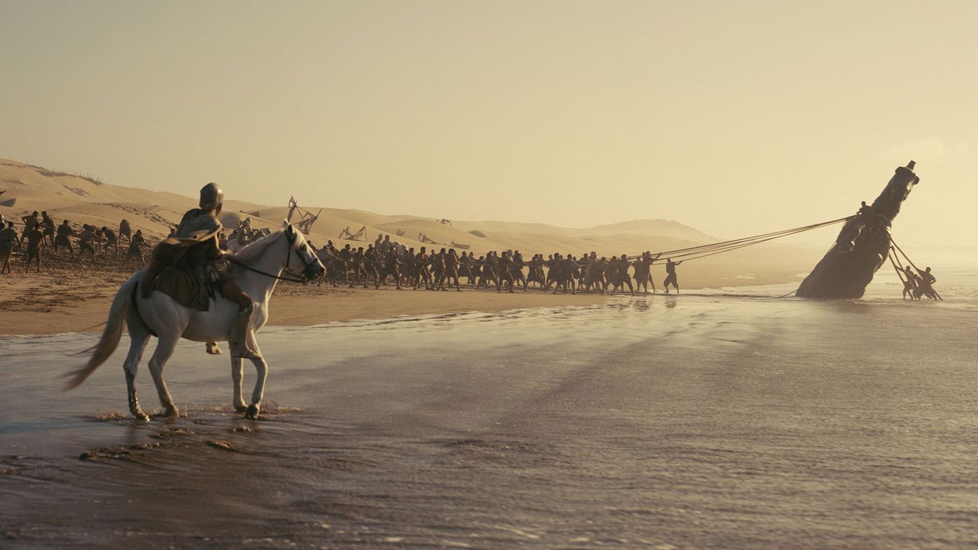 Still resmi The Odyssey, salah satu adegan skala besar film ini