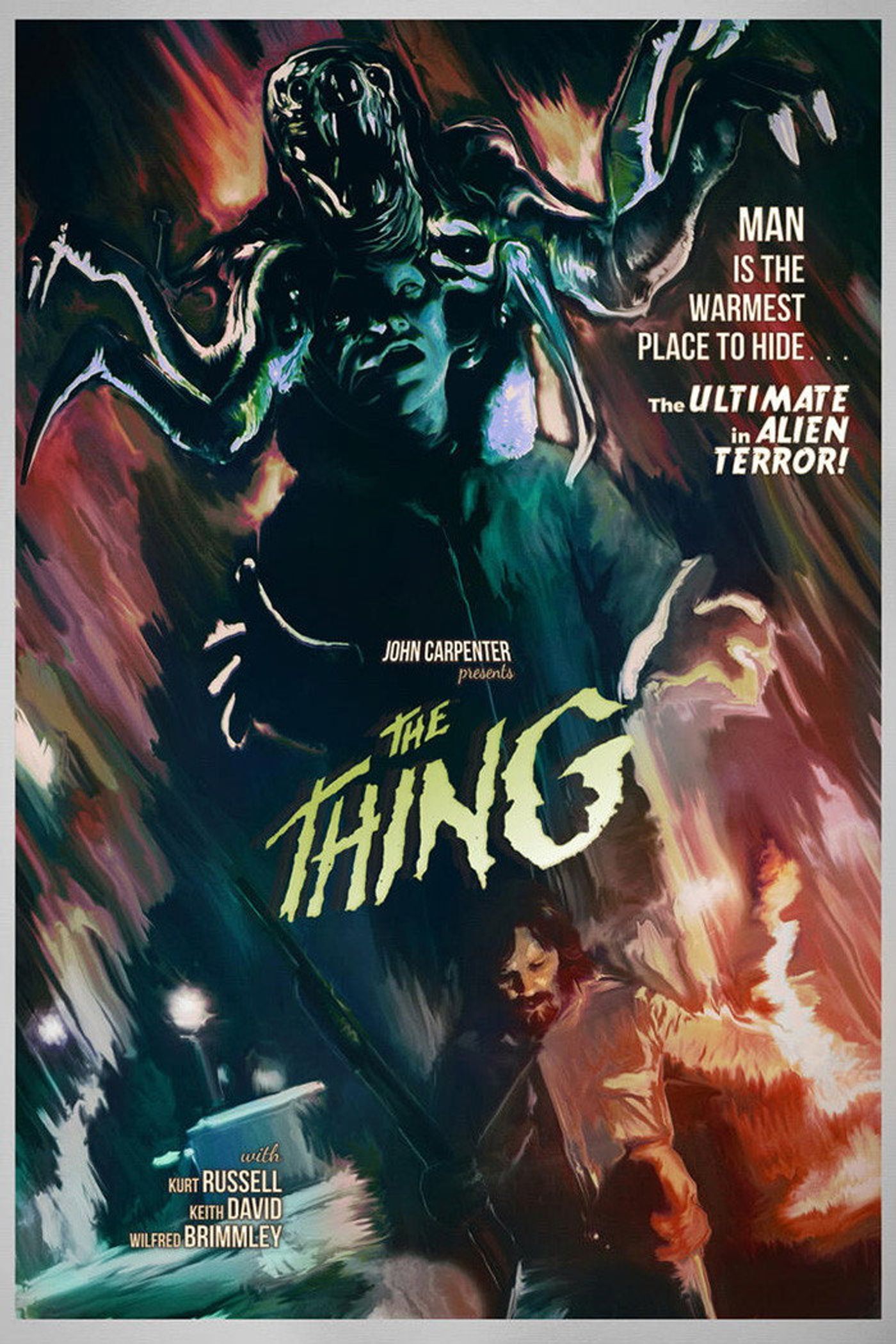 Poster resmi film The Thing 1982 karya John Carpenter