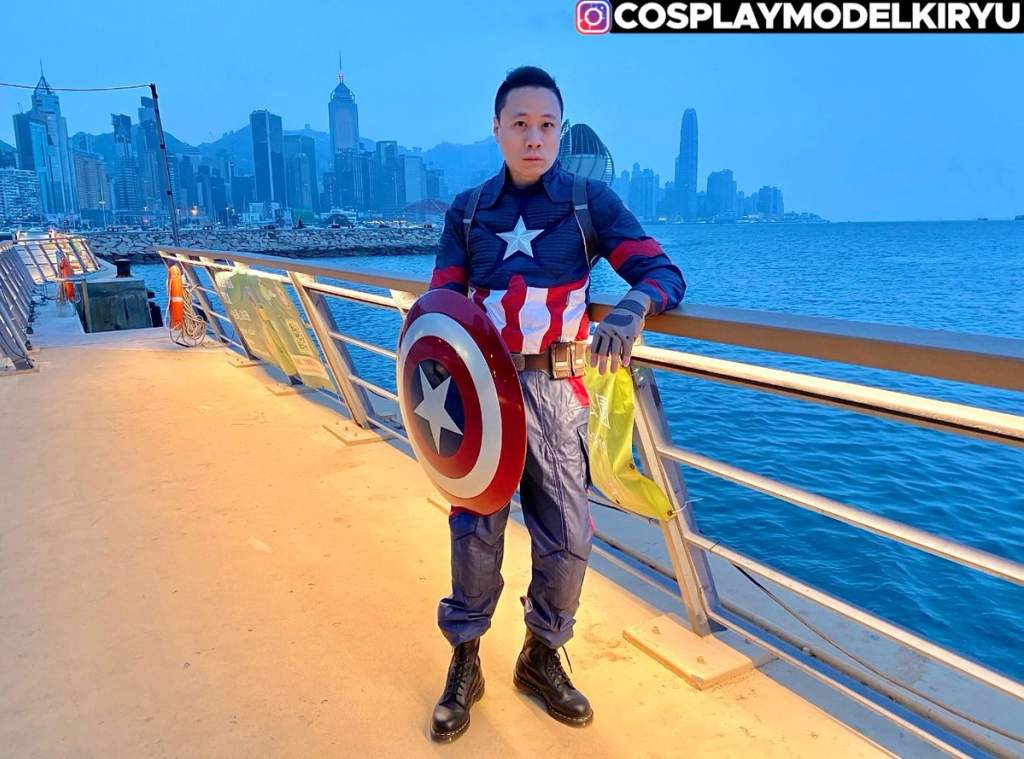 Kiryu Chan as Captain America by Victoria Harbour.