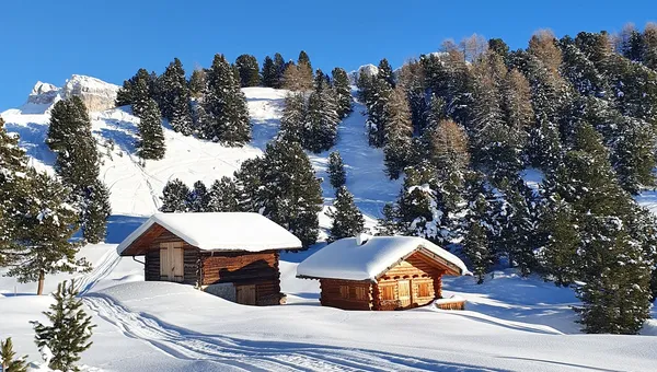 Garni Cir view towards the Saslong ski run