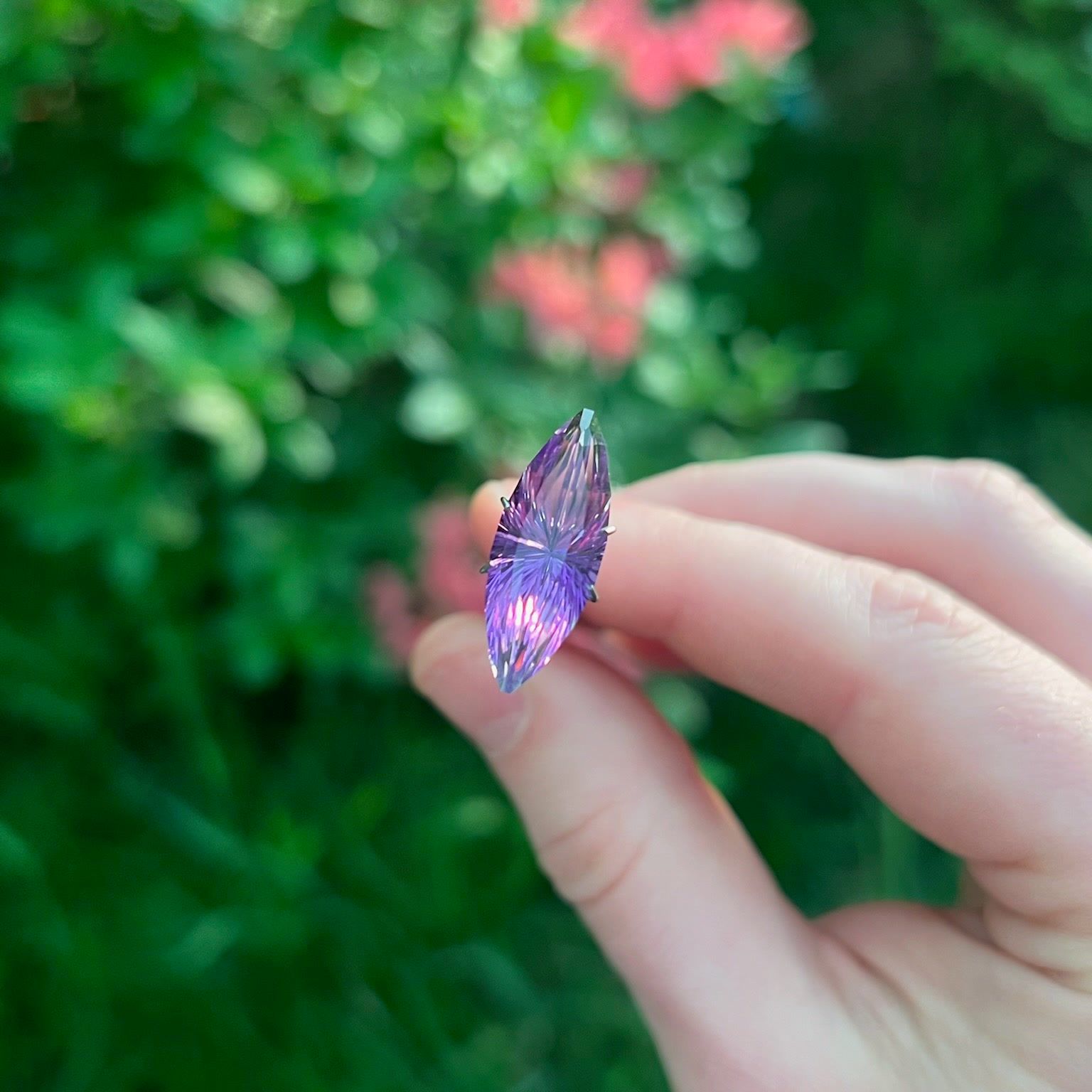 Vivid Purple Amethyst — 8.25 ct — Marquise Starburst Cut — view 2 — ORLIVET ORL-GEM-021