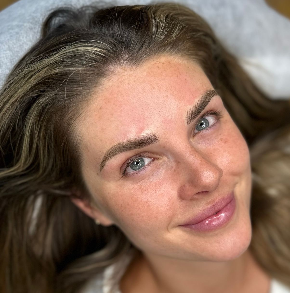 Microbladed hair strokes after appointment at MOKO Beauty