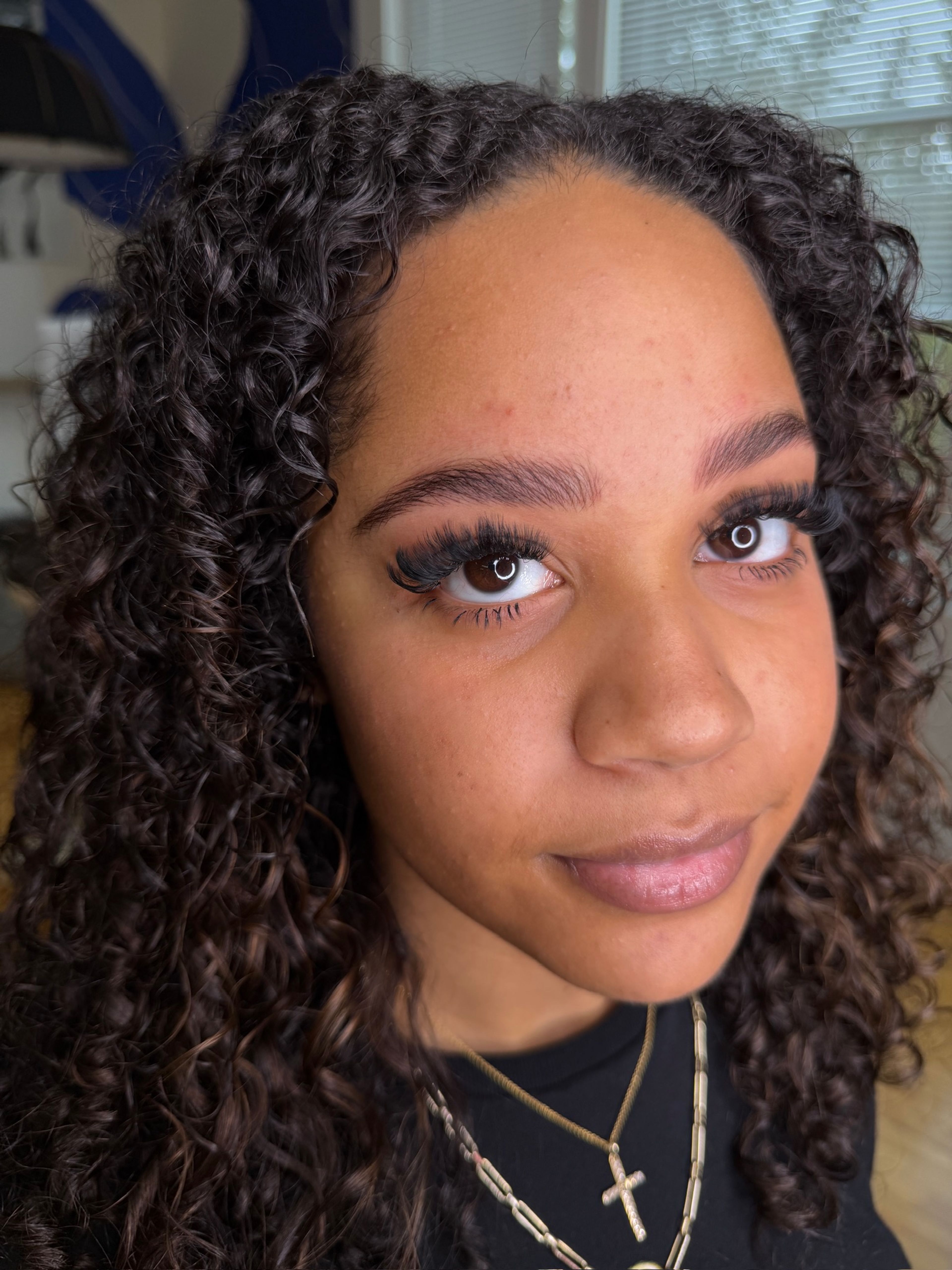 Close-up of a natural-looking nano brow, showcasing the detailed hair-stroke technique.
