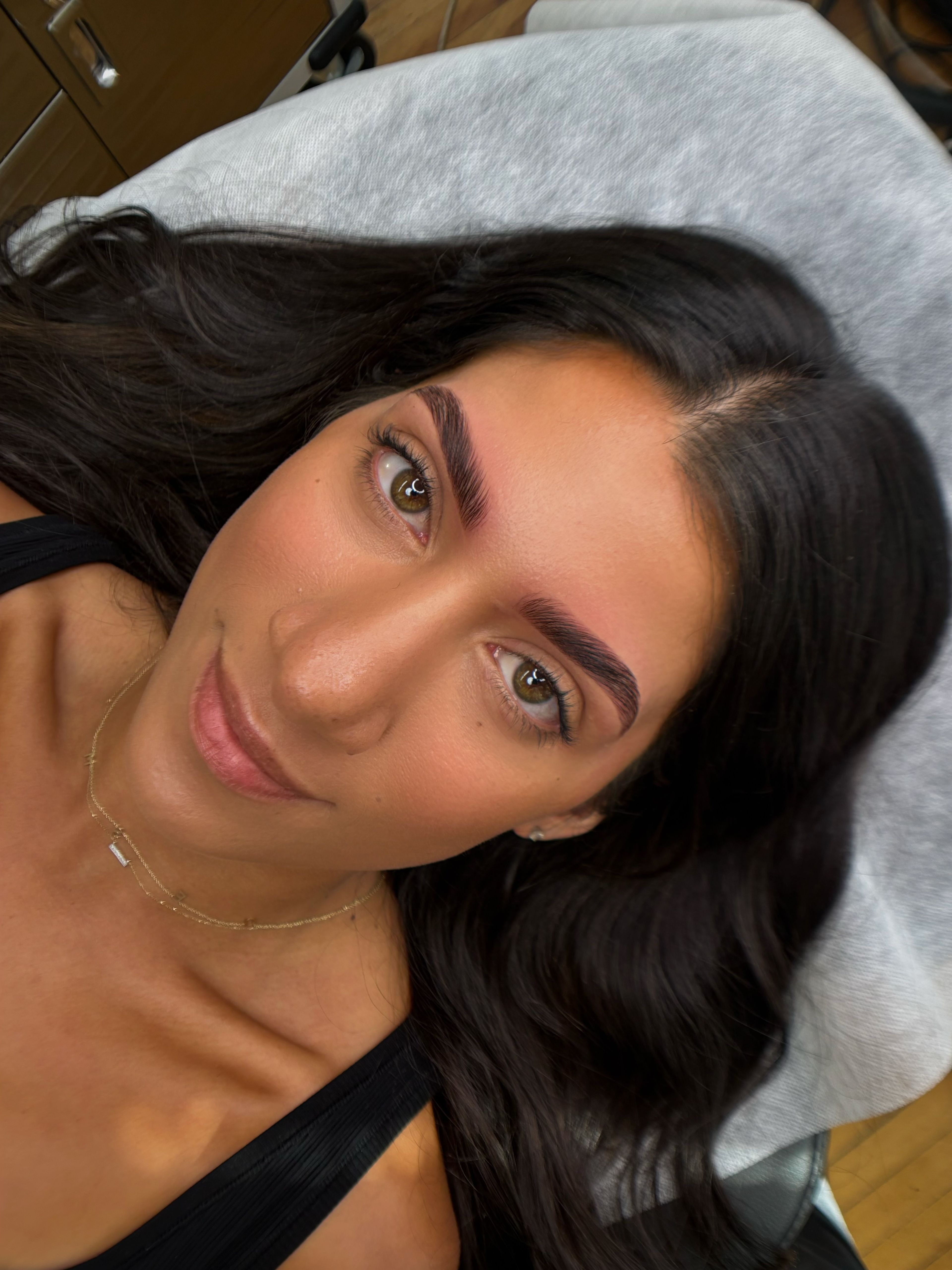 Freshly done brow lamination at MOKO Beauty