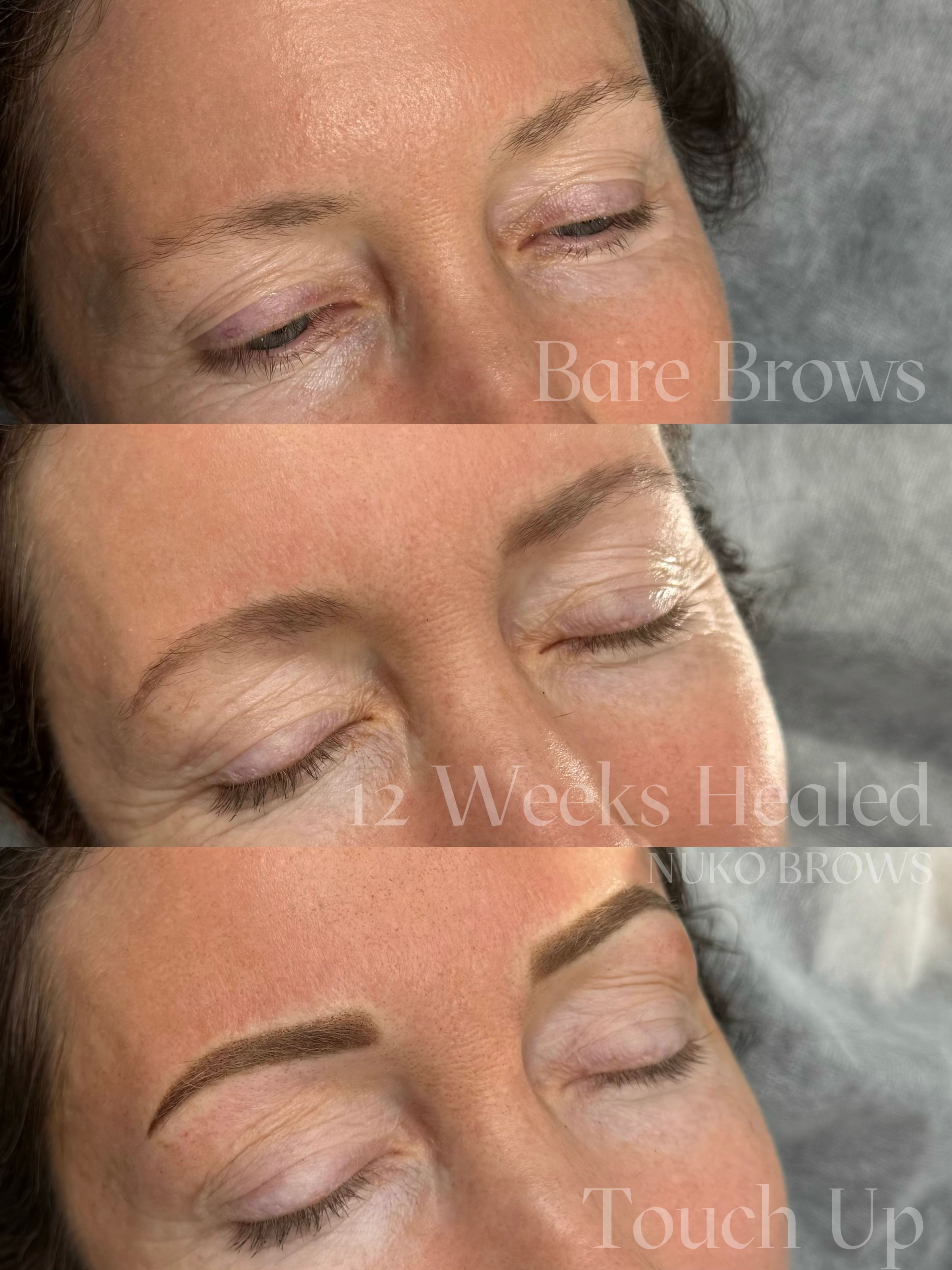 Combo Nano Brows Before and After