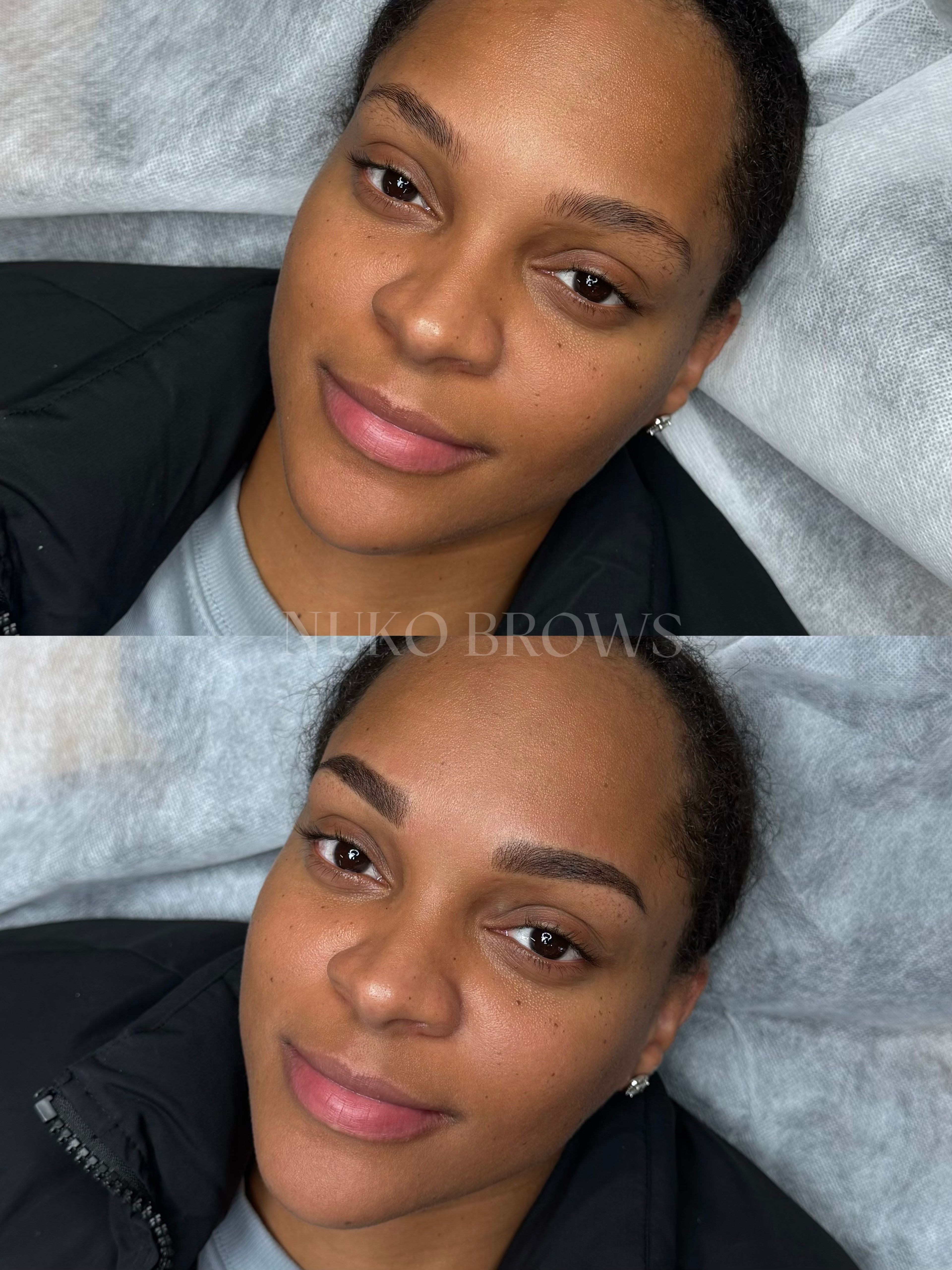 Combo Nano Brows Before and After
