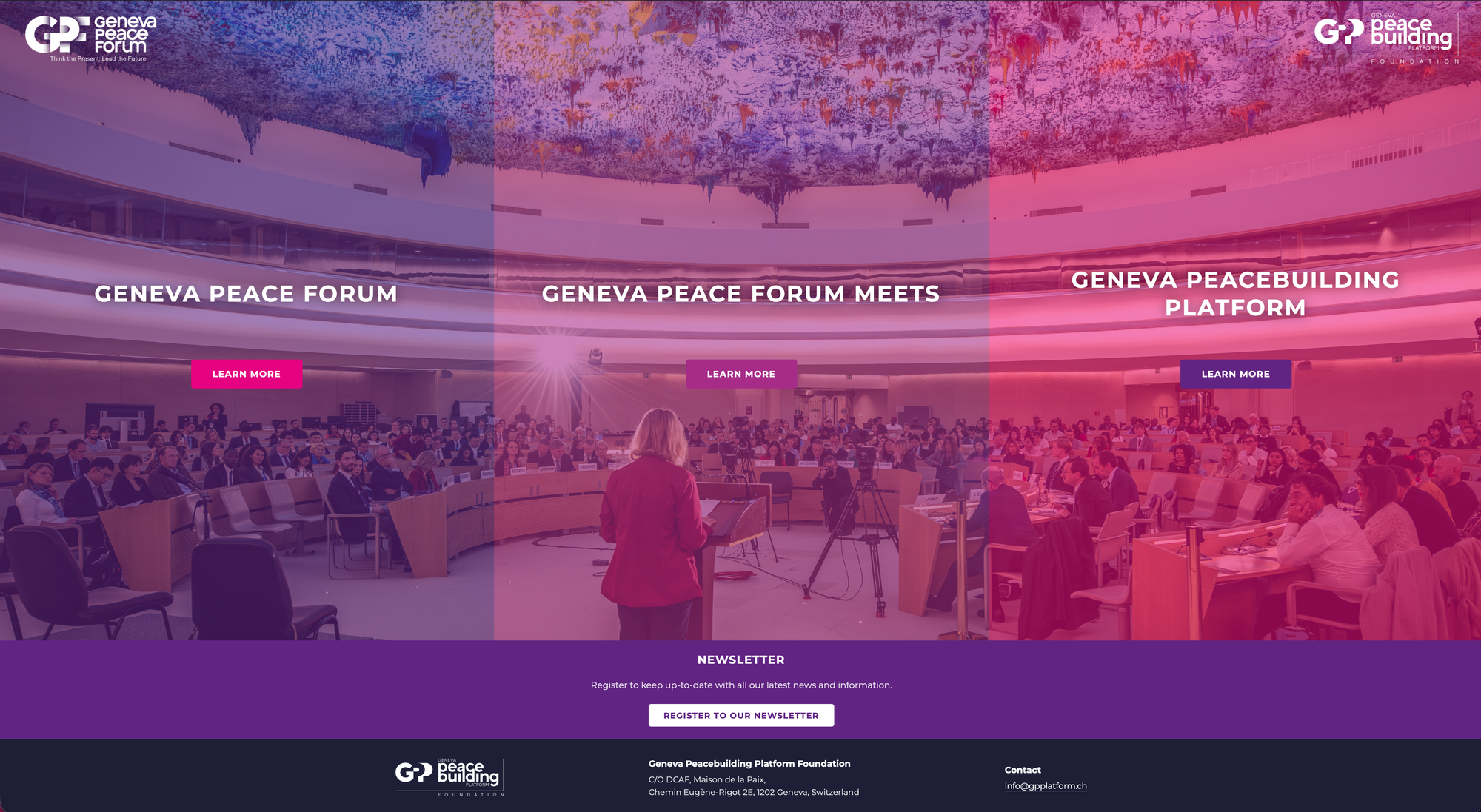 Geneva Peace Forum - Landing