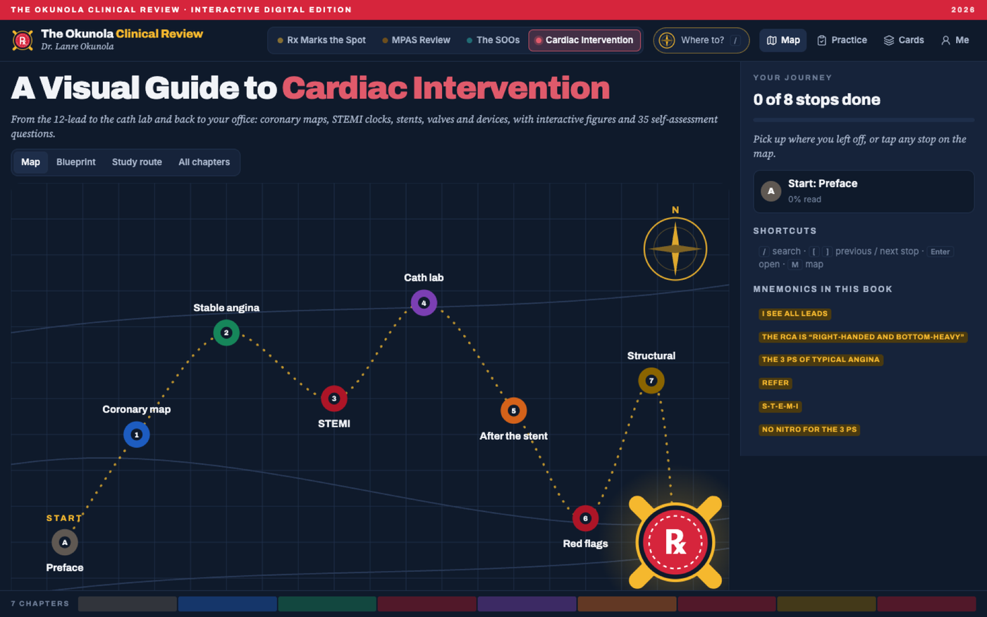 The chapter map in the interactive reader
