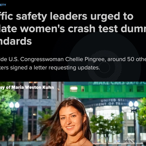 Traffic safety leaders urged to update women's crash test dummy standards