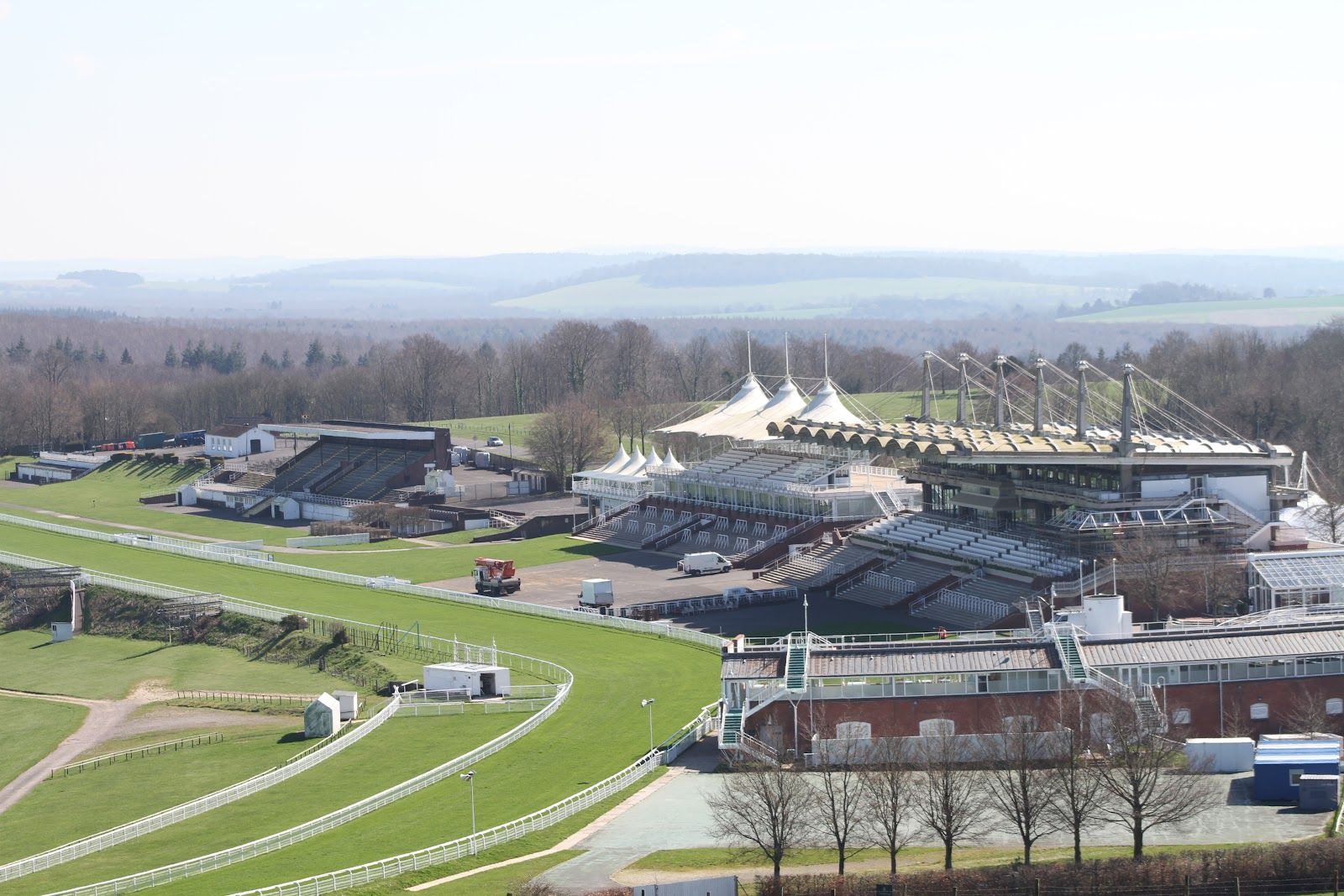 Goodwood Racecourse from the hillside above
