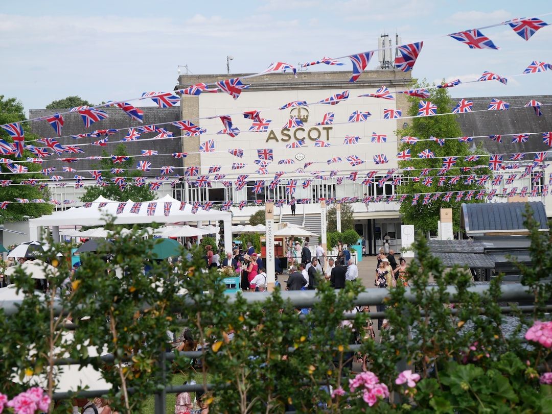 Ascot Racecourse exterior view showing the grandstand building