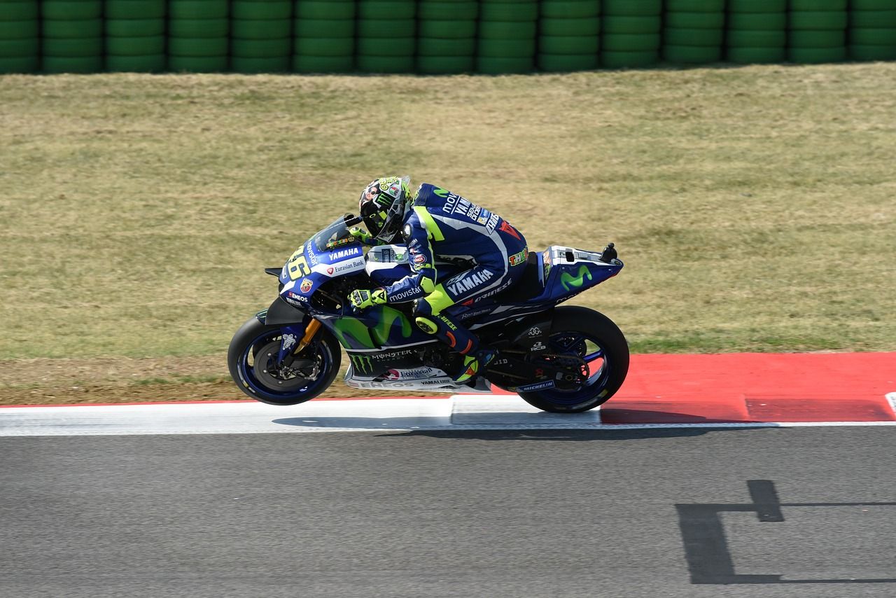 Valentino Rossi on his MotoGP motorcycle