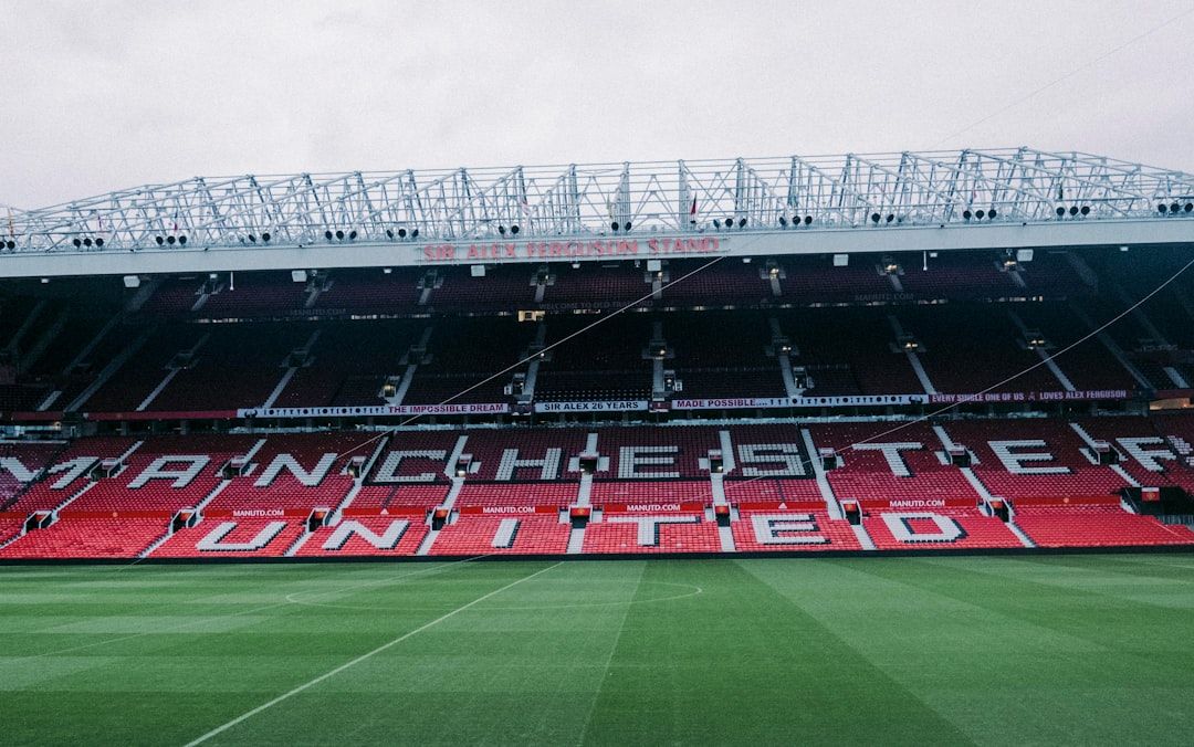 Pitch-side view at Old Trafford during a Premier League match