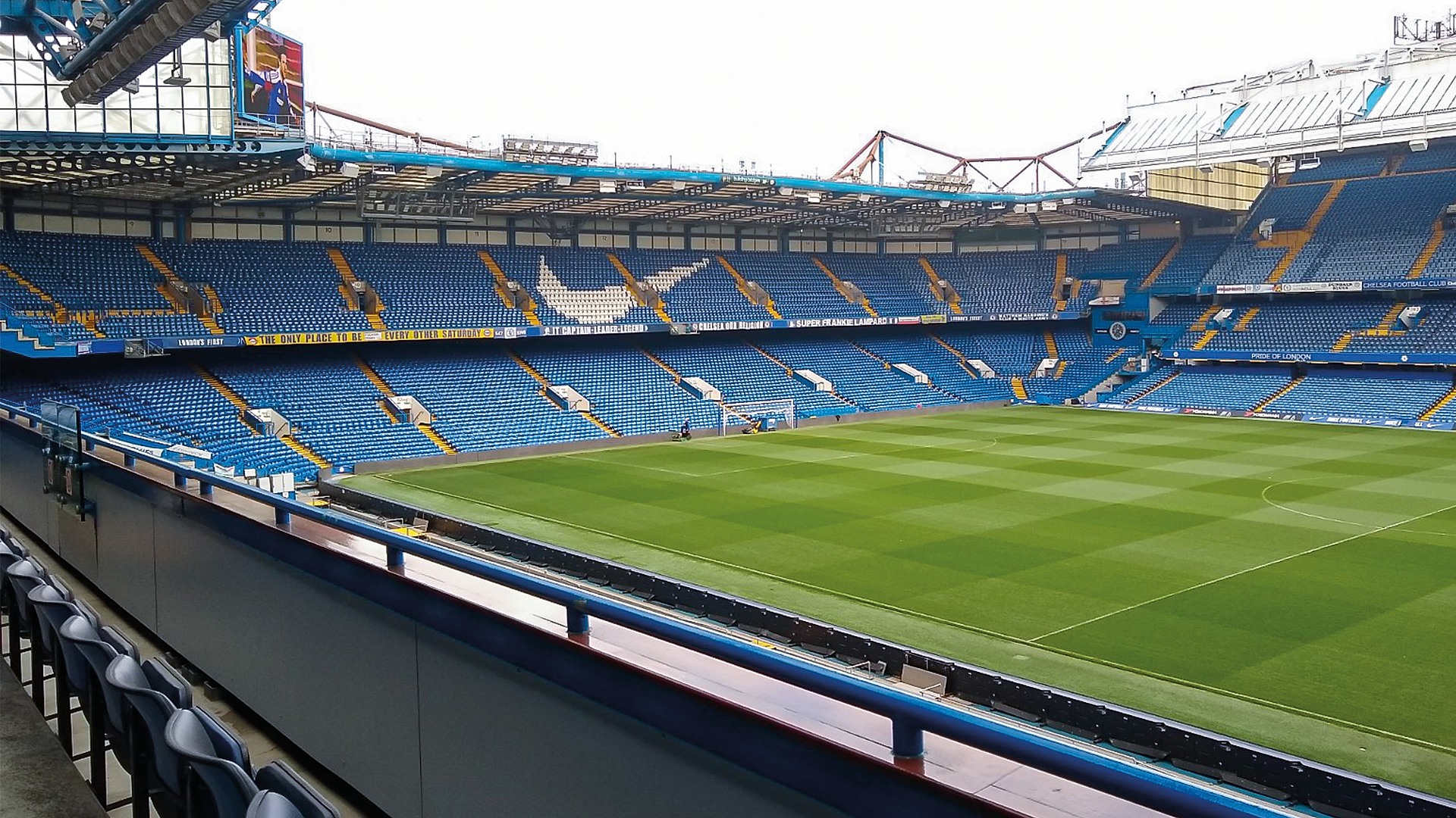 Stamford Bridge stadium on a Premier League match day