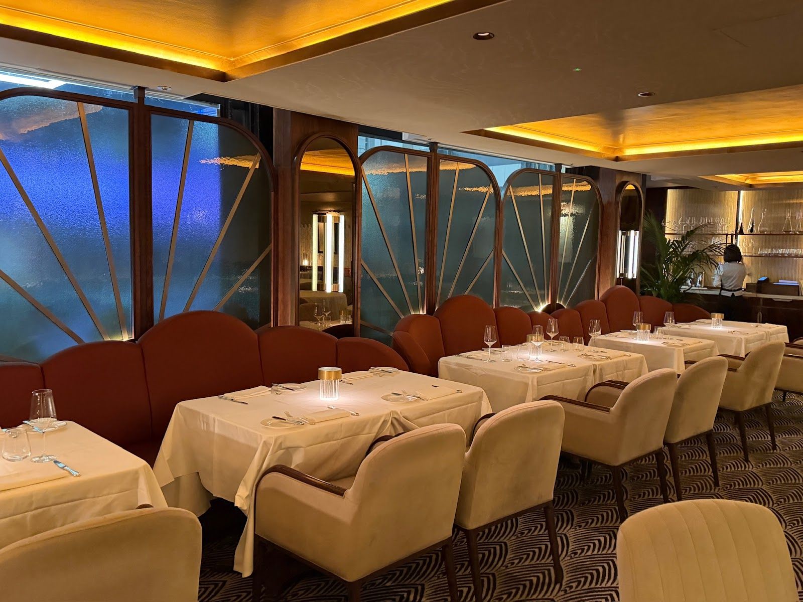 Interior of Gordon Ramsay's Savoy Grill in London