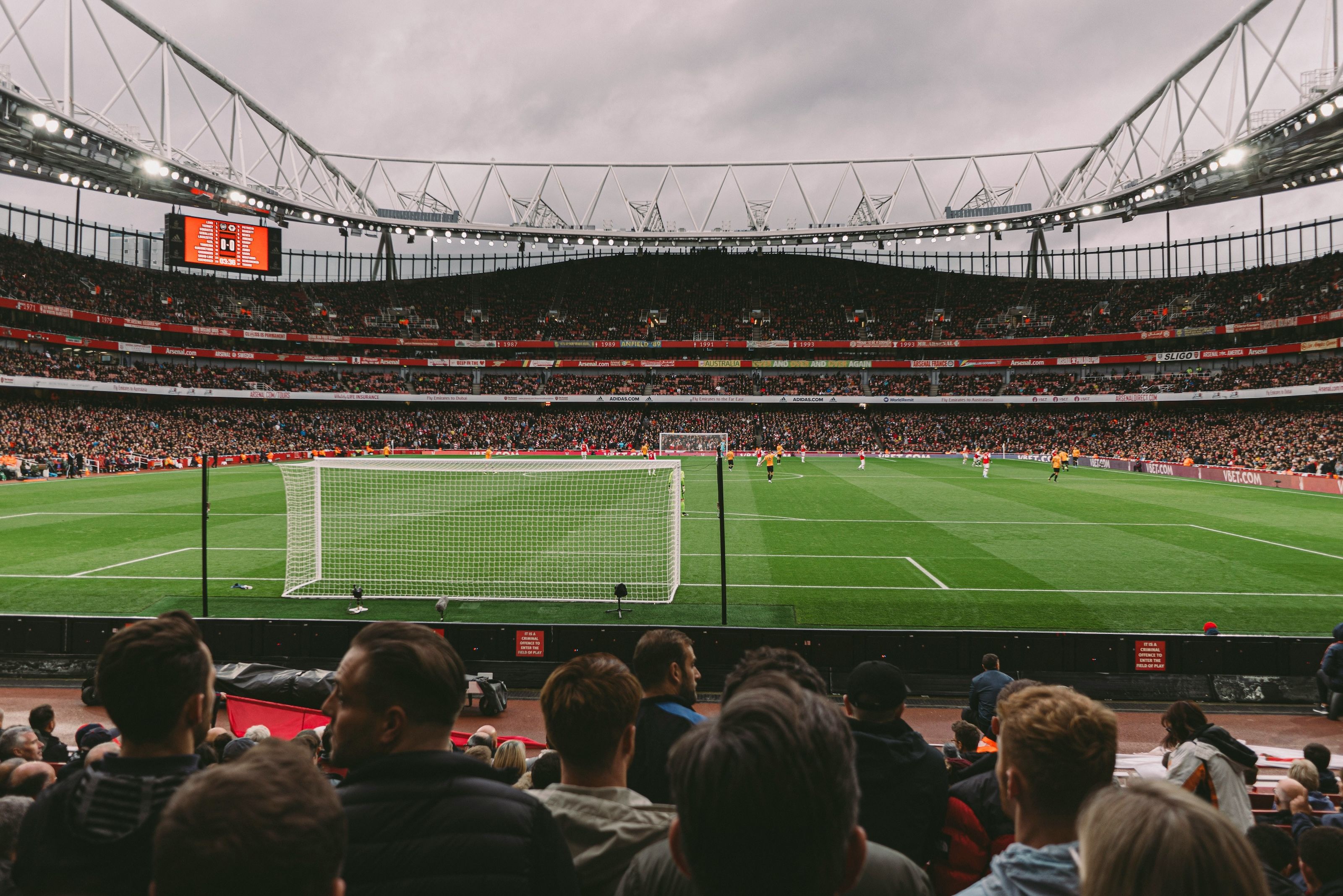 Arsenal FC players at the Emirates Stadium