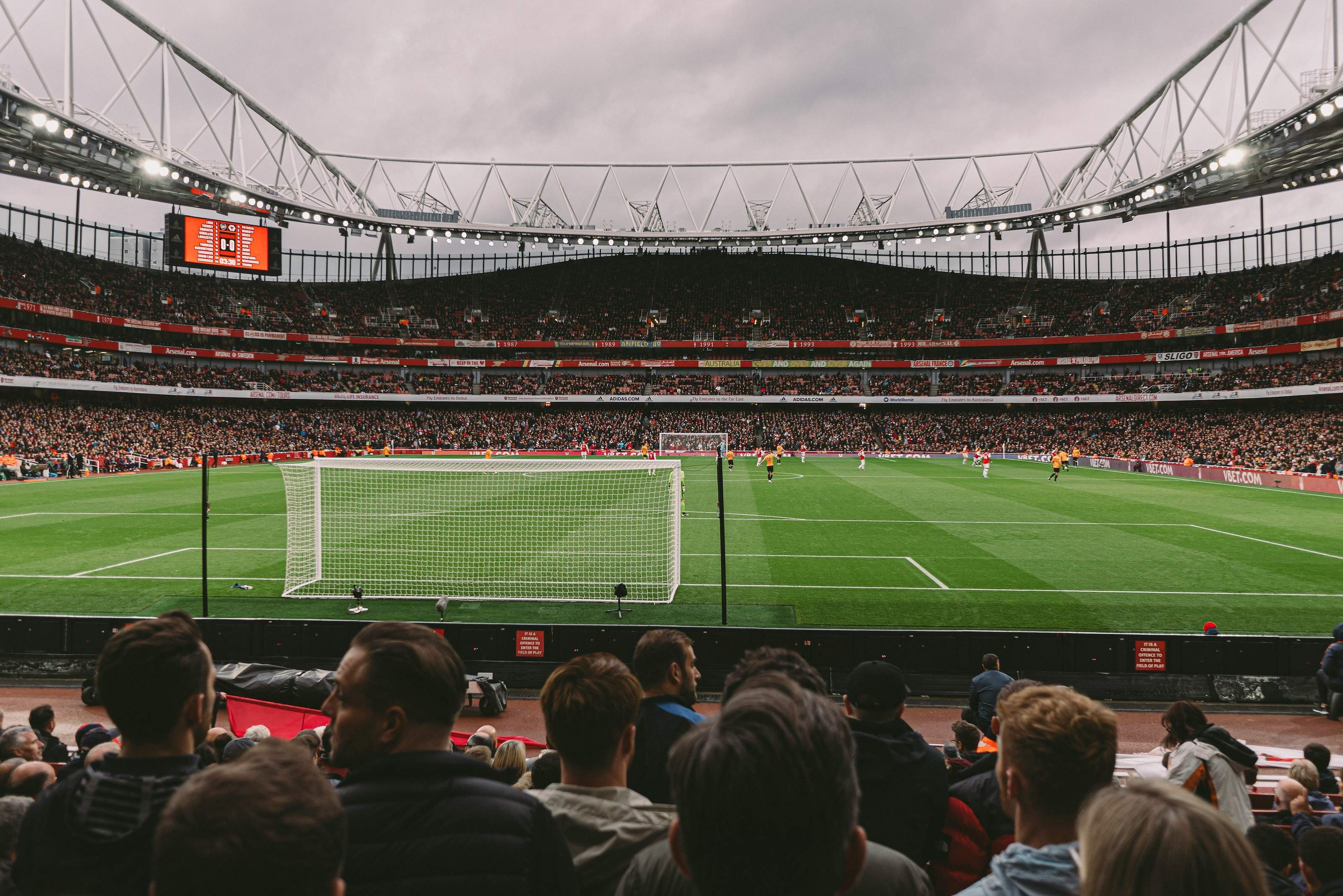 Arsenal FC players at the Emirates Stadium