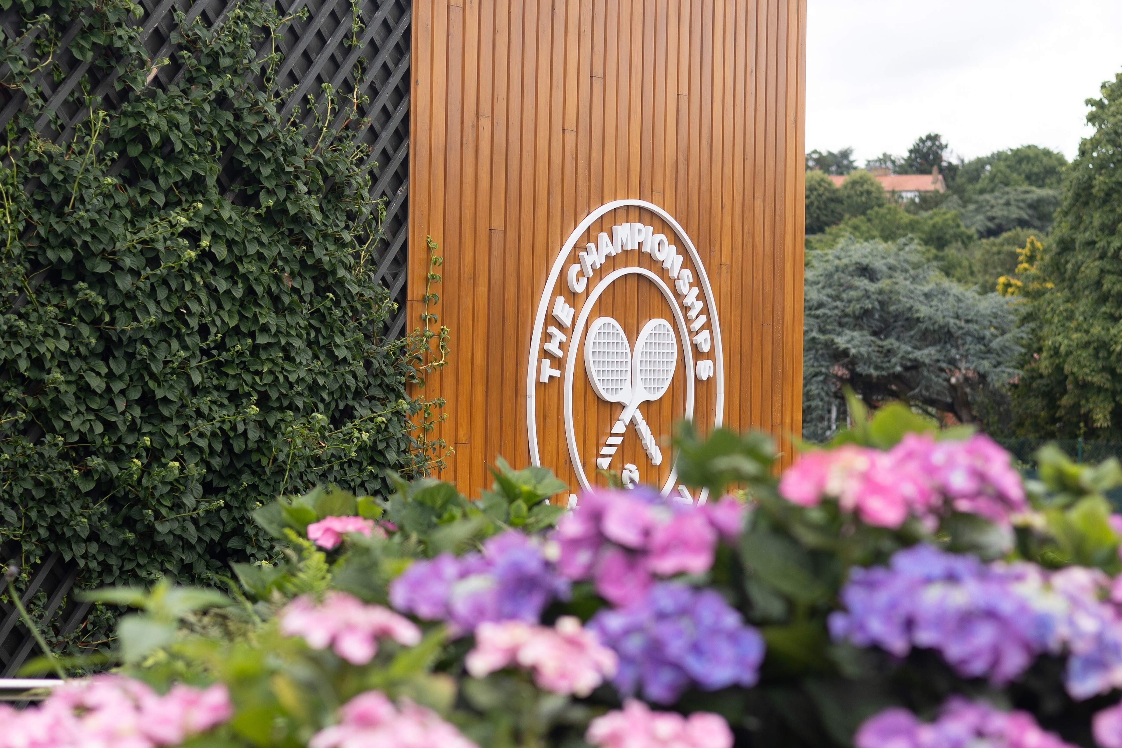 Panoramic view of Centre Court at the All England Lawn Tennis Club, Wimbledon