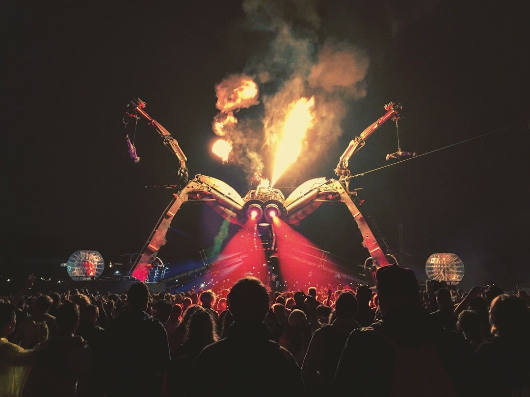 Large crowd gathering at Glastonbury Festival