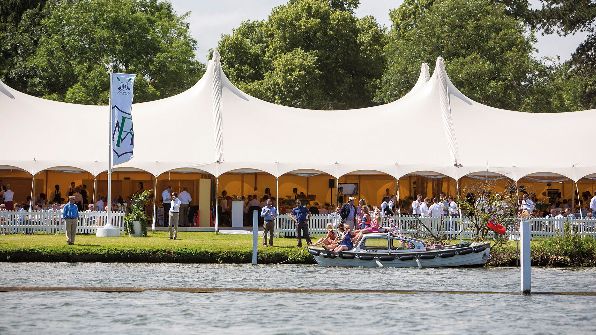 Henley-on-Thames riverside during regatta season