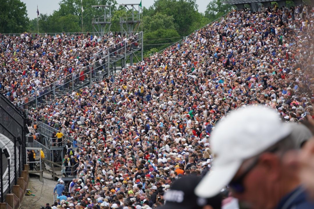 Packed grandstands at the Indianapolis 500