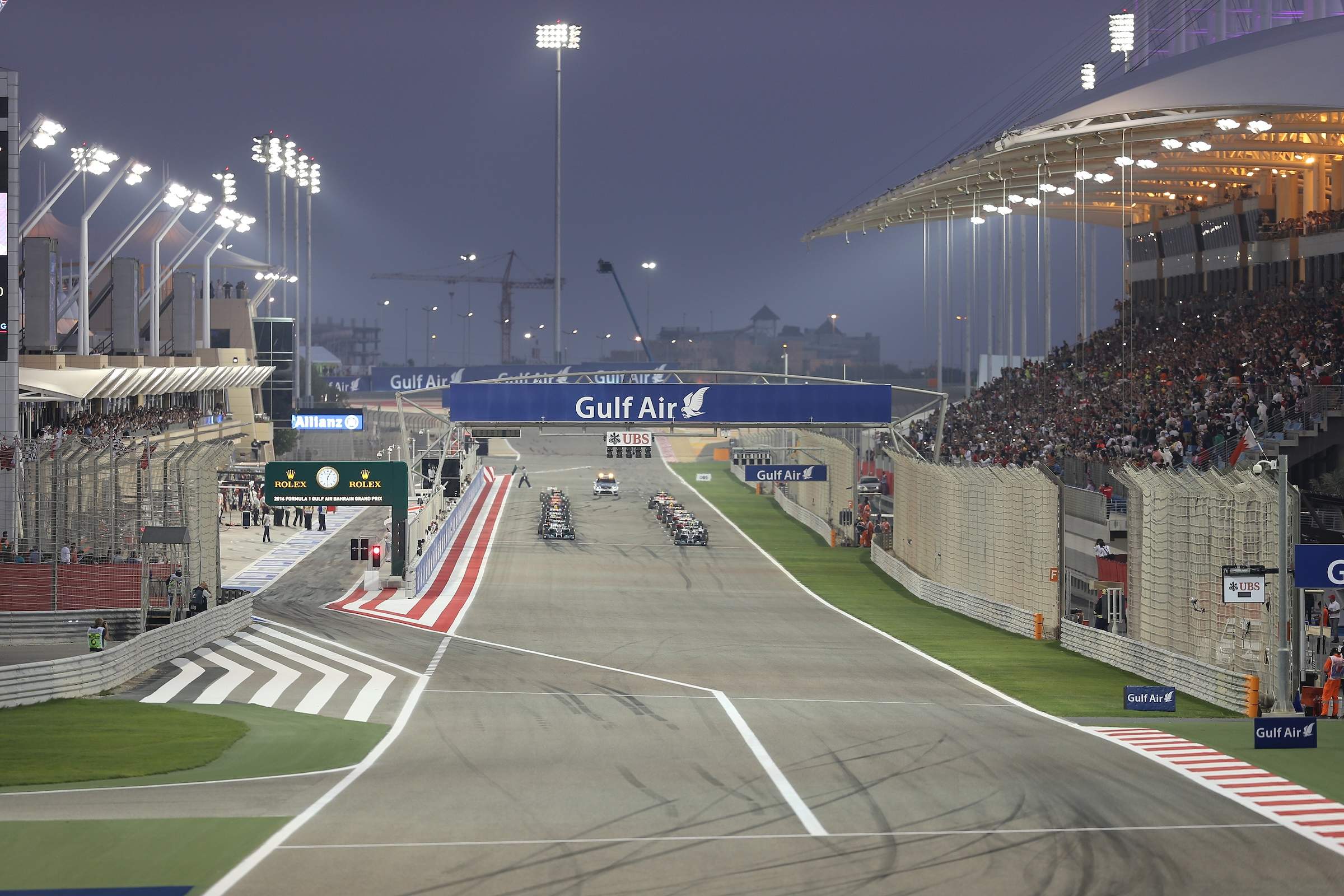 Formula 1 car on track at the Bahrain Grand Prix
