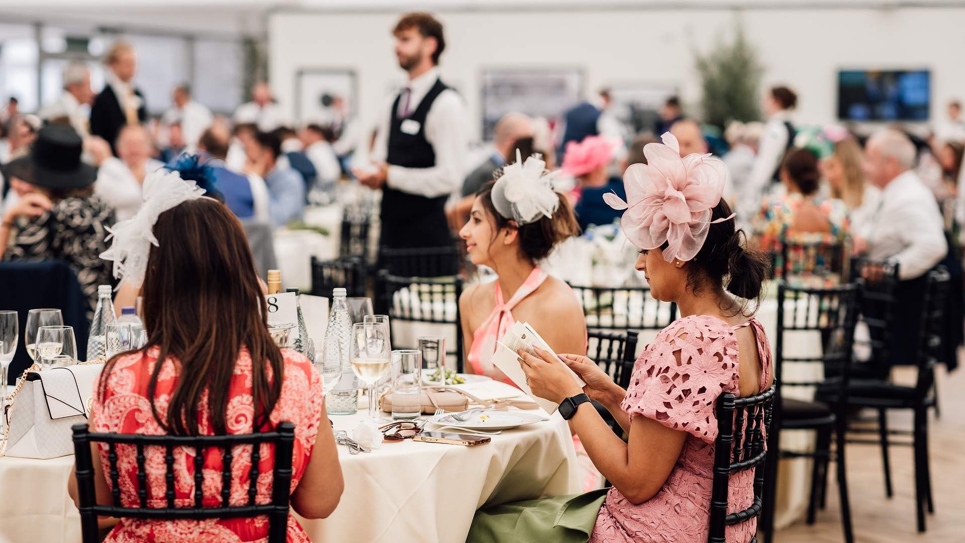 The modern Ascot Racecourse grandstand interior