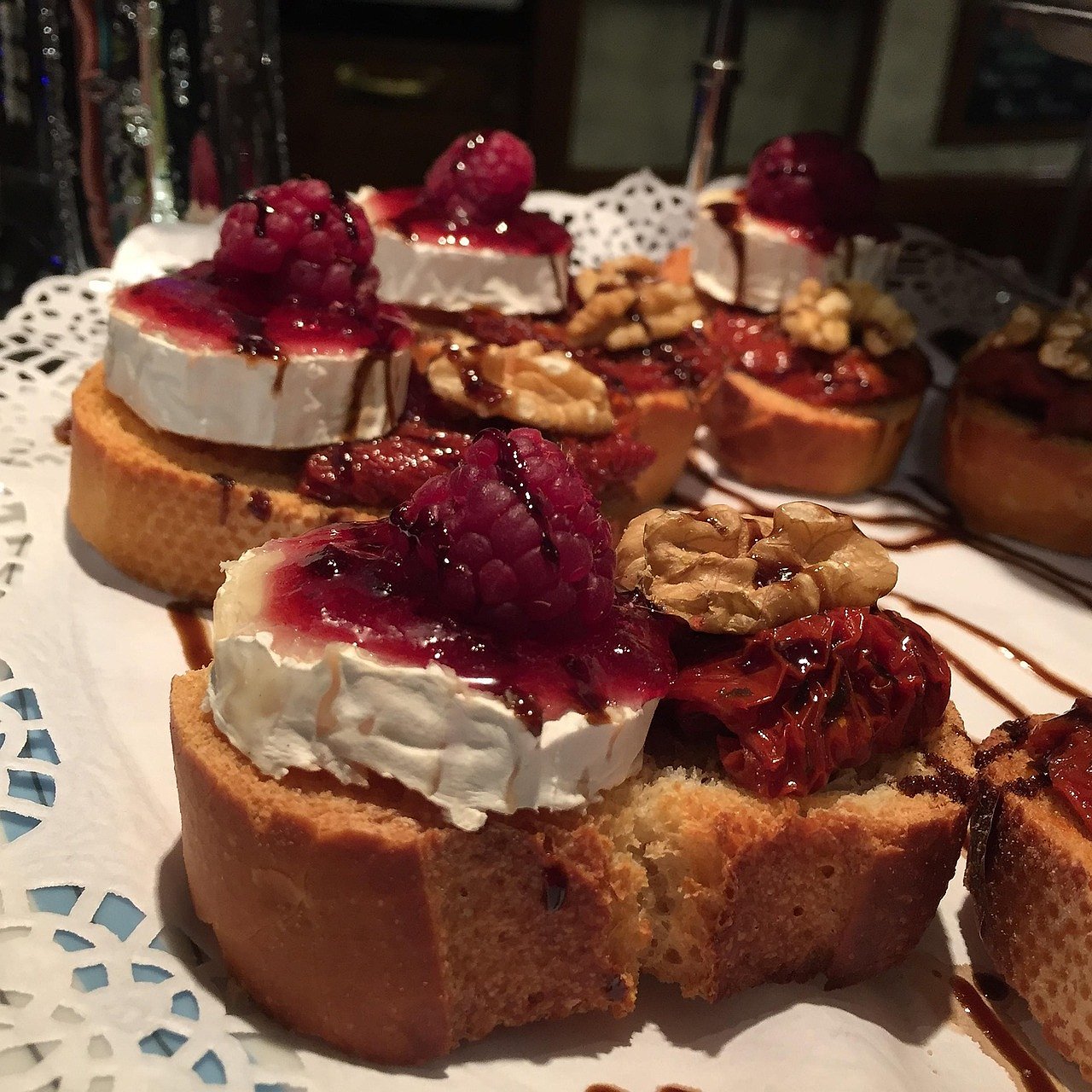 Basque pintxos displayed on a bar counter, the foundation of the region's culinary culture