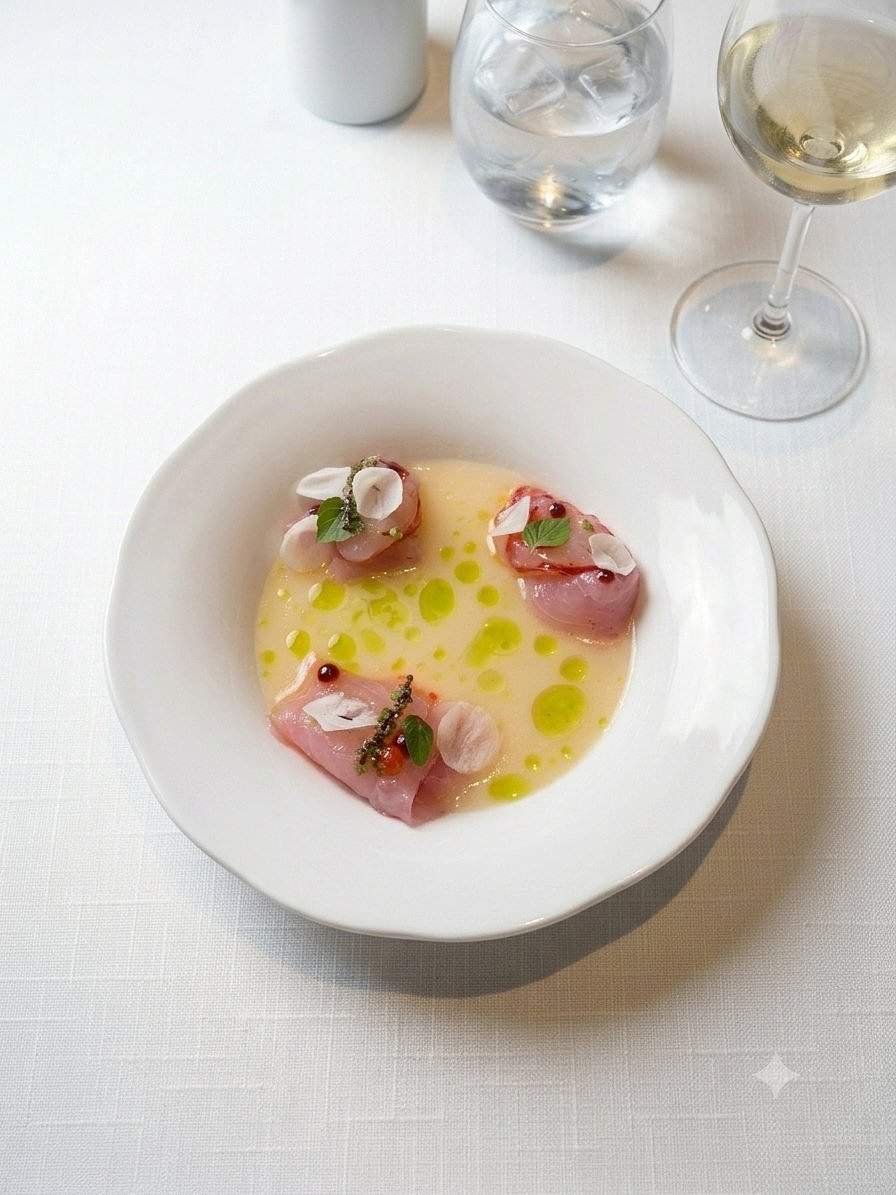 A plated dish at Amelia by Paulo Airaudo