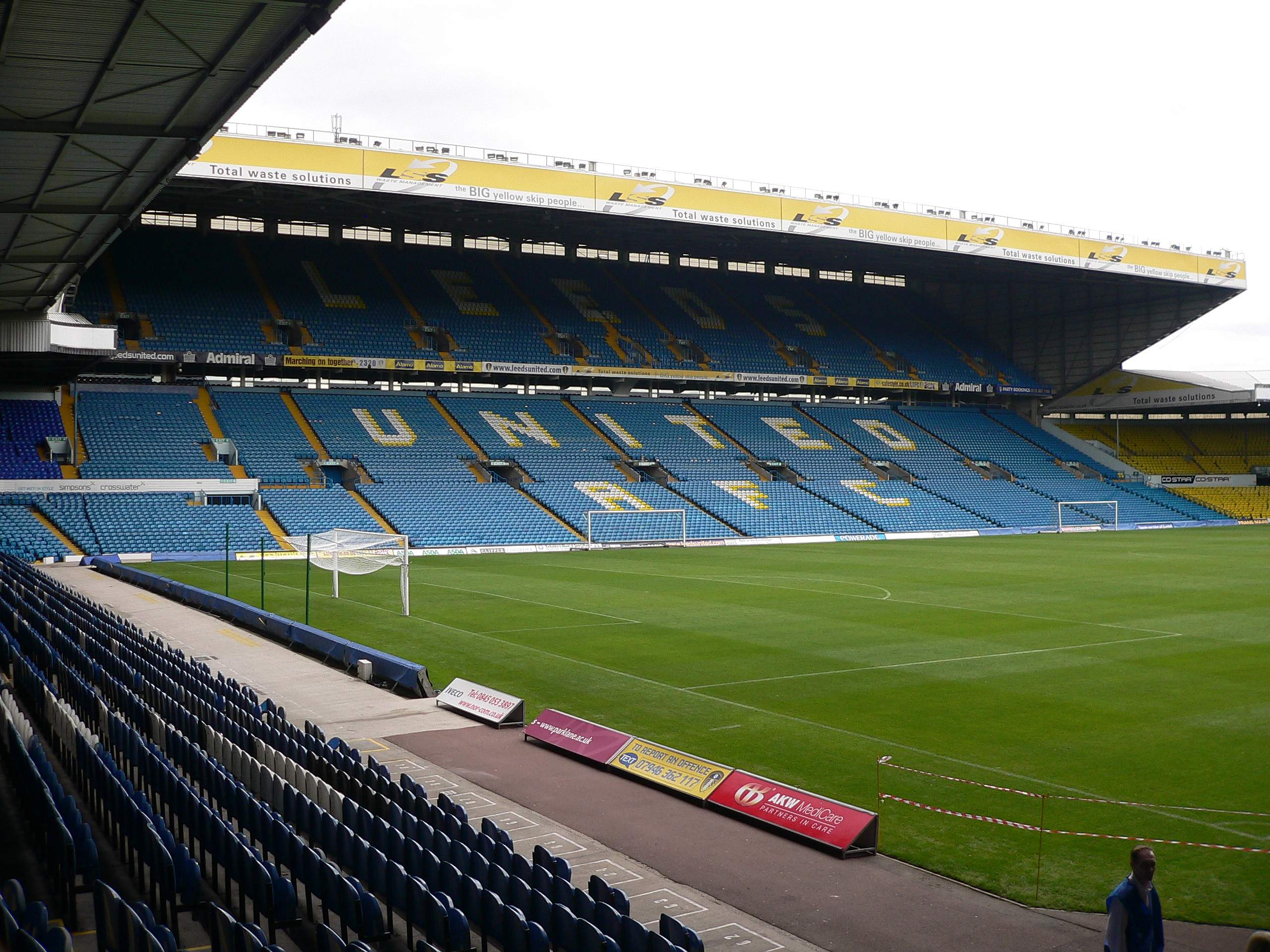Leeds United players in action at Elland Road