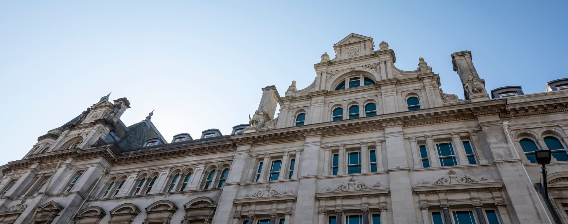 The Portland stone facade of The Parkgate Hotel, the former Cardiff Head Post Office of 1897
