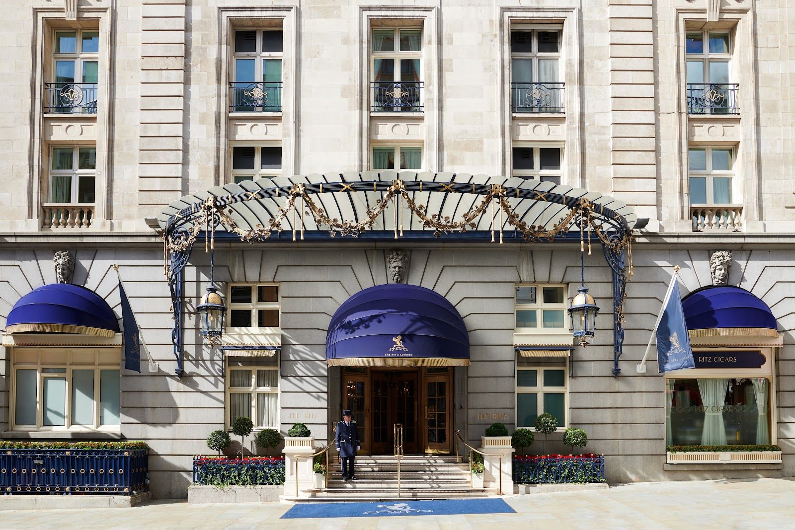 The Ritz London exterior on Piccadilly