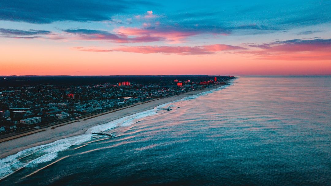Aerial view of Asbury Park, New Jersey, the seaside town where Bruce Springsteen and the E Street Band forged their sound