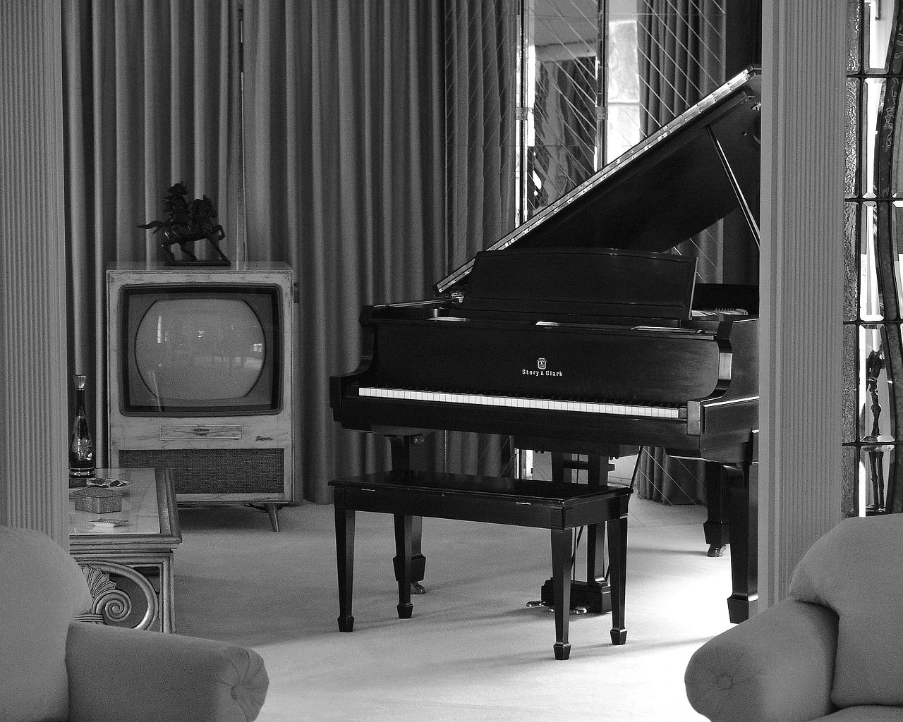 Interior of Graceland, Elvis Presley's home in Memphis, Tennessee