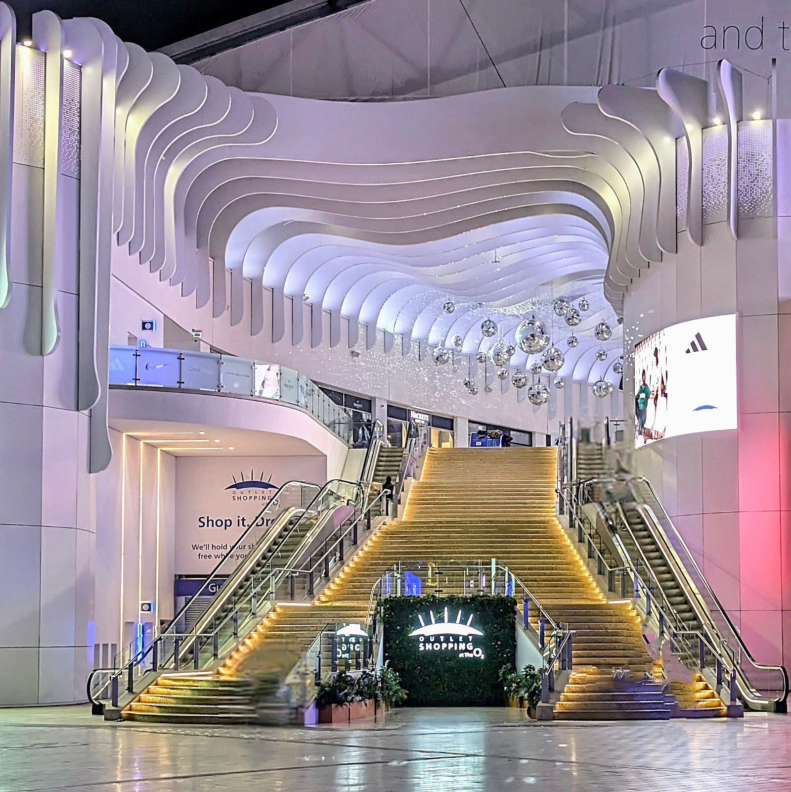 The O2 Arena exterior at the Greenwich Peninsula