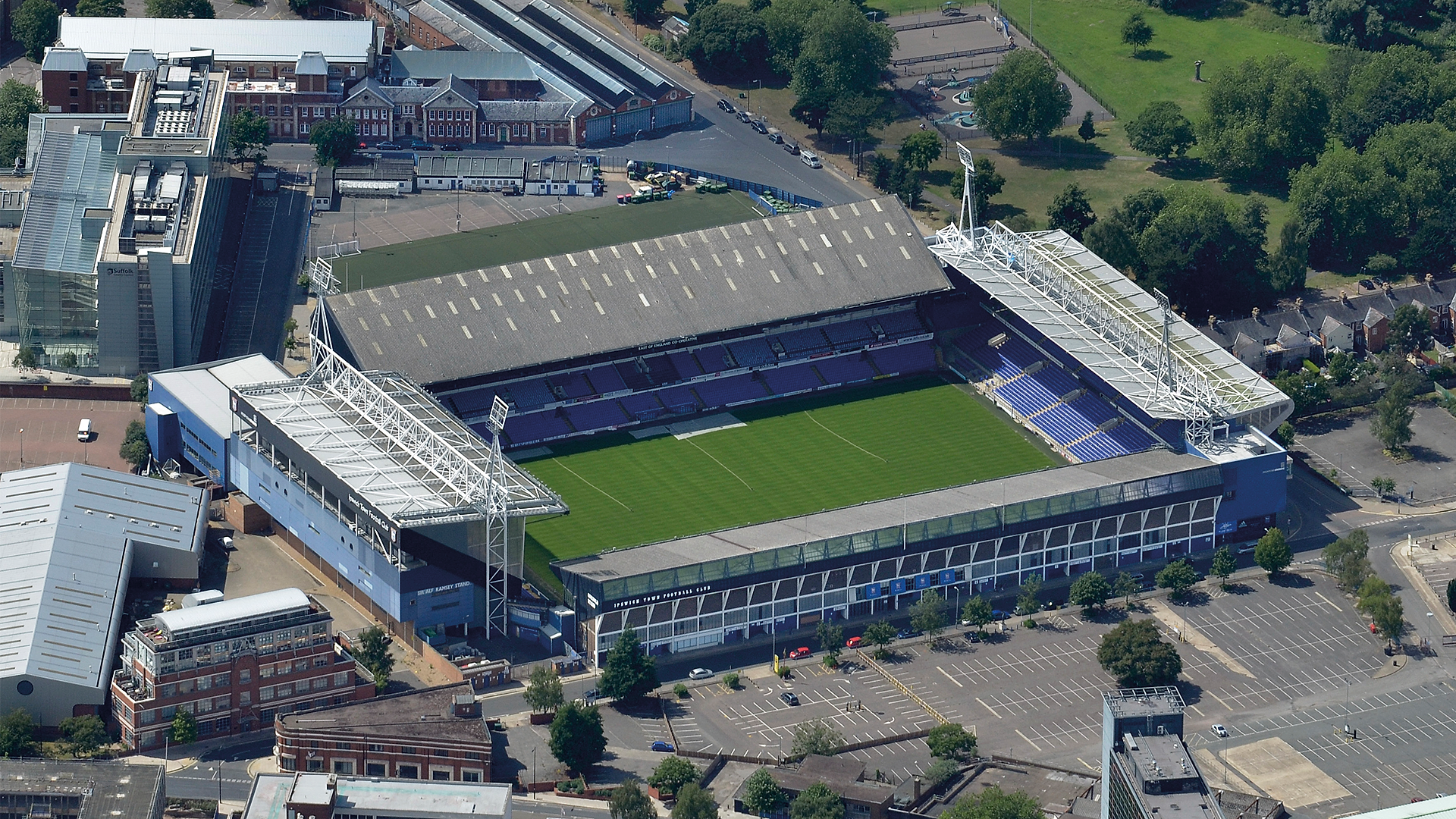 Ipswich Town players at Portman Road