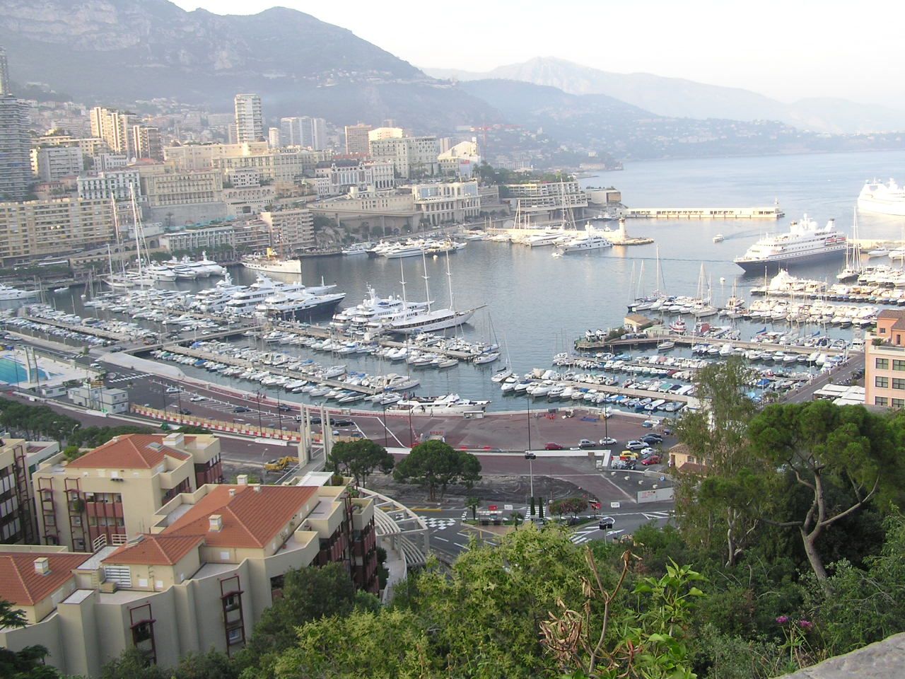 Monaco harbour under a clear Mediterranean sky