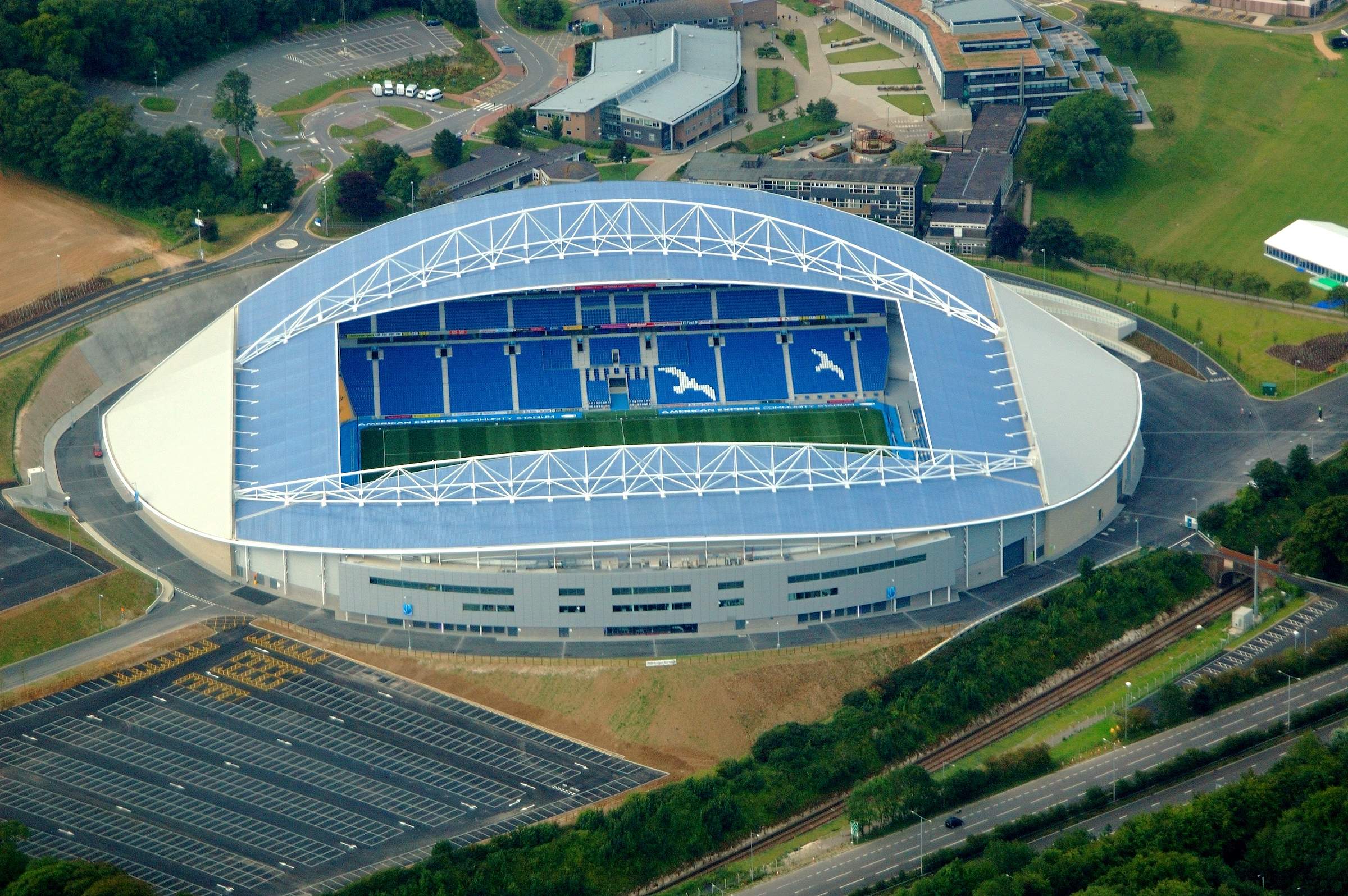 Brighton and Hove Albion players at the Amex Stadium