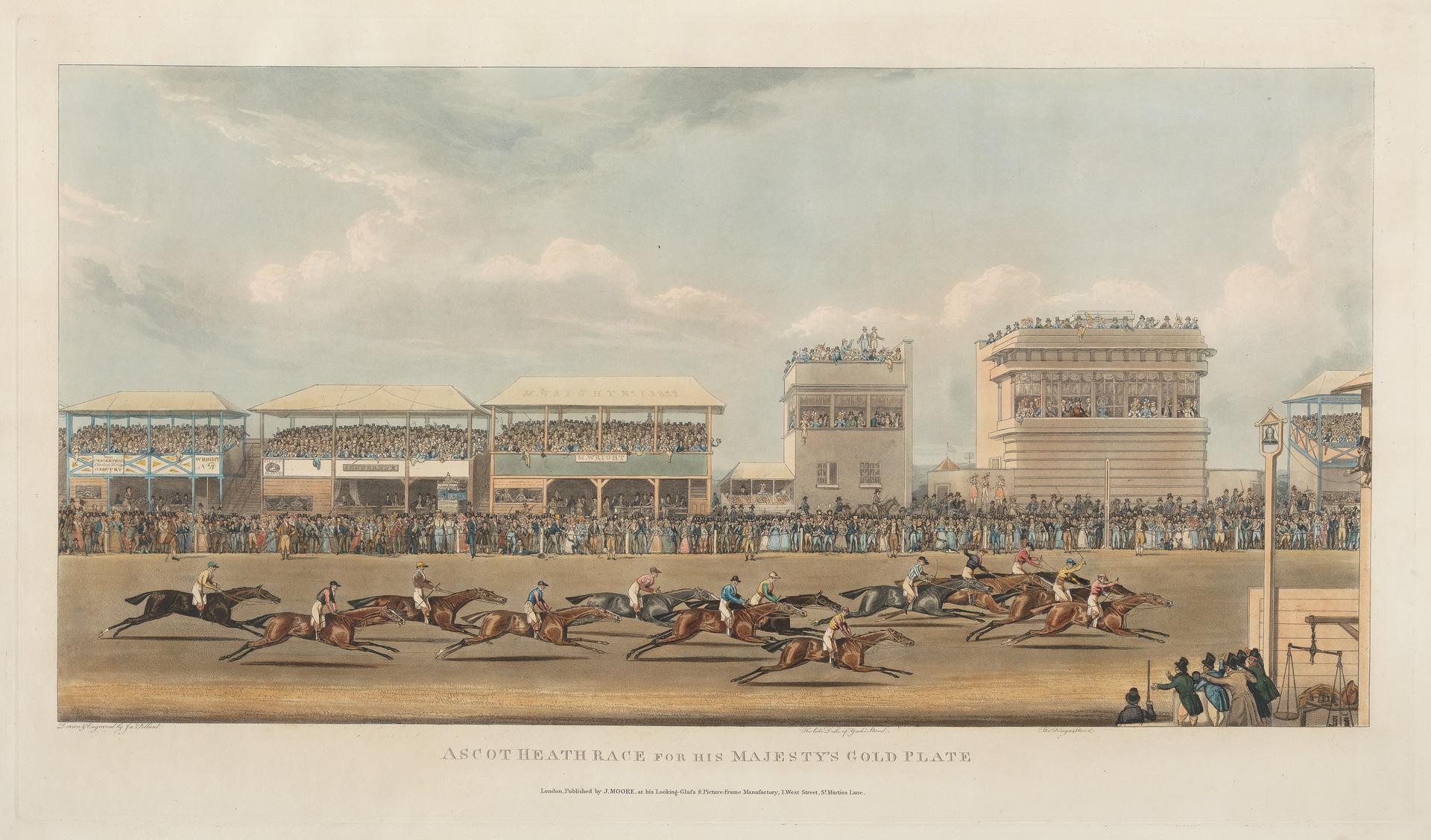 James Pollard's painting of the Ascot Heath Race for His Majesty's Gold Plate