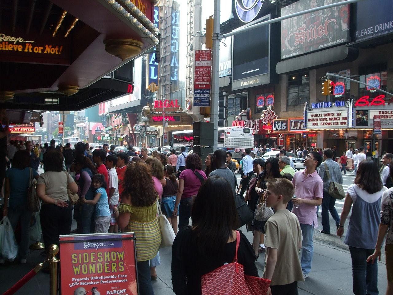 Broadway theatre district in Times Square, New York City