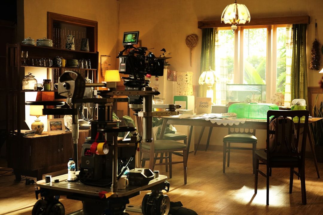 Television studio set for filming