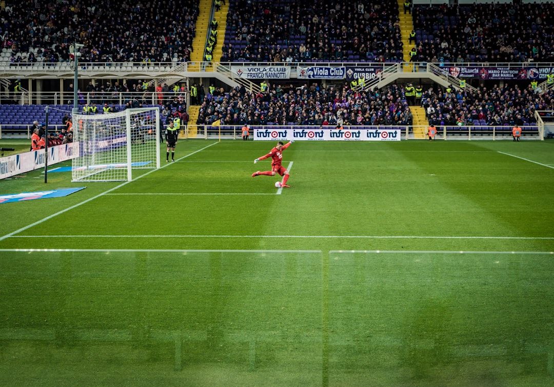A footballer celebrating a goal