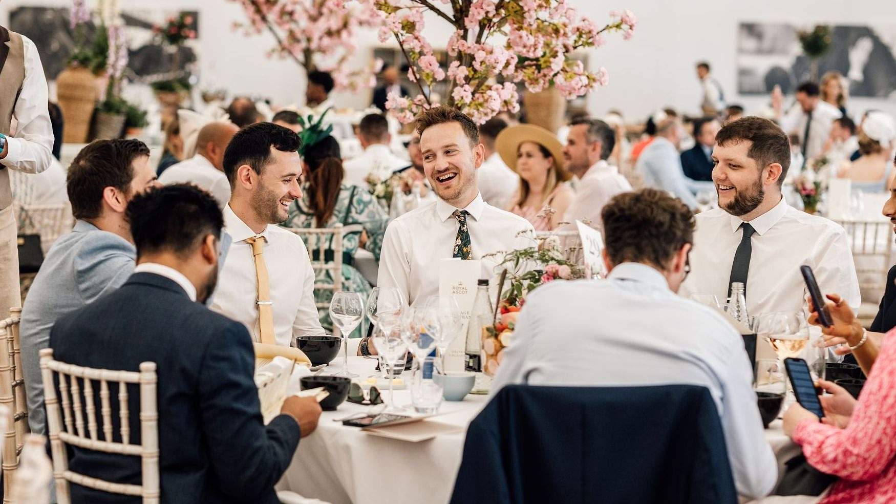 A restaurant marquee in the Village Enclosure at Royal Ascot