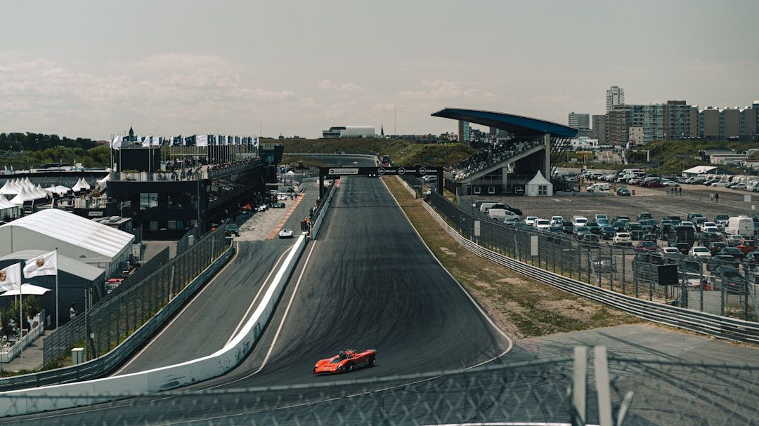 A classic racing car at Zandvoort, evoking the era of Jim Clark's dominance in the 1960s
