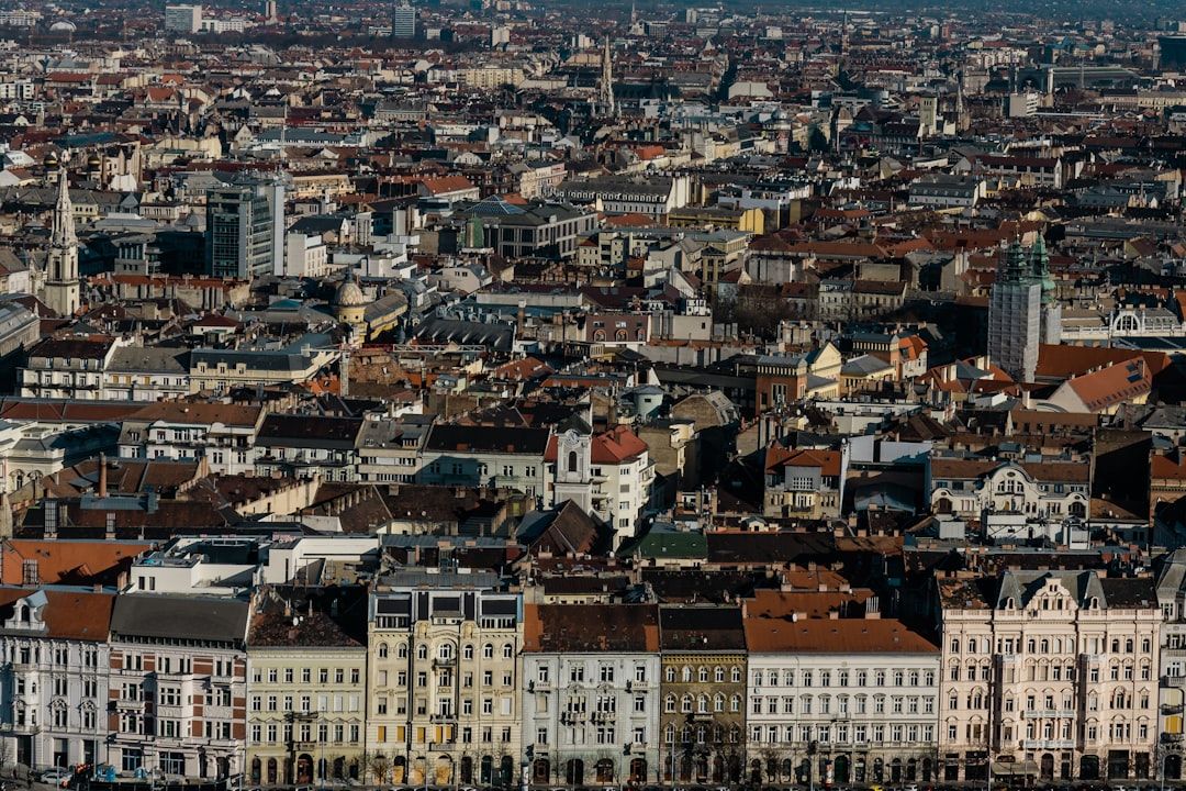Aerial view of Budapest, the host city near the Hungaroring circuit