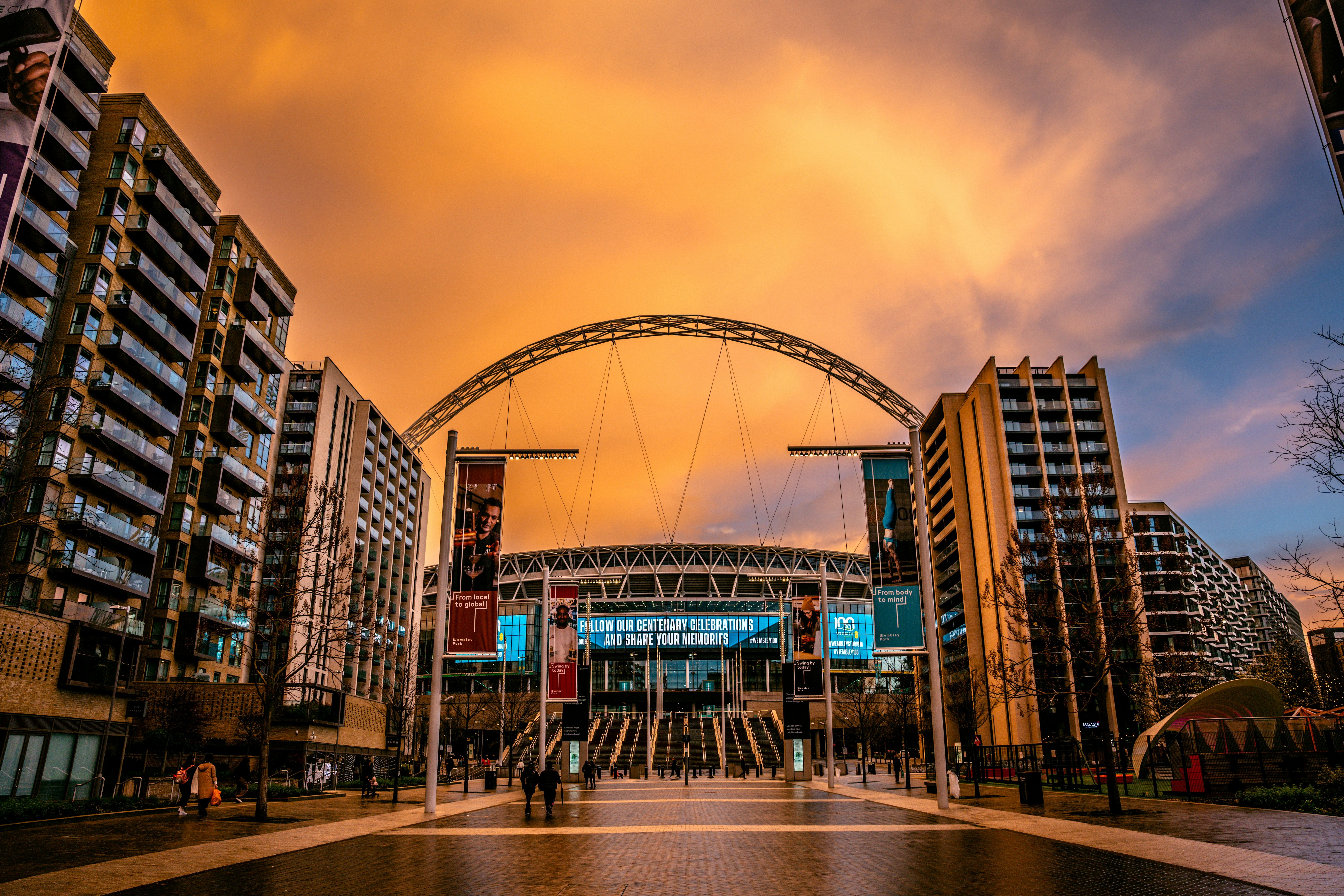 Wembley at sunset