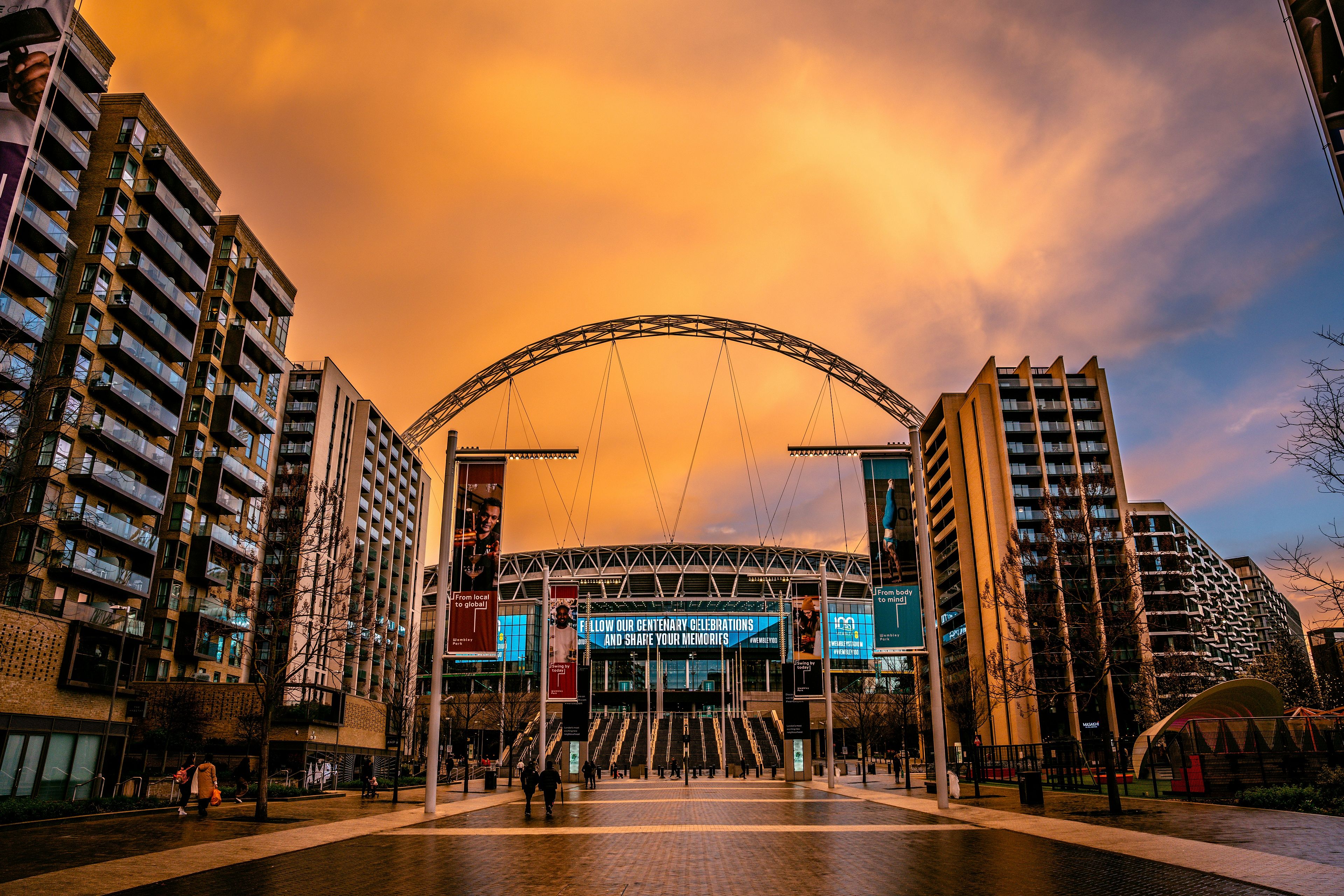 Wembley at sunset
